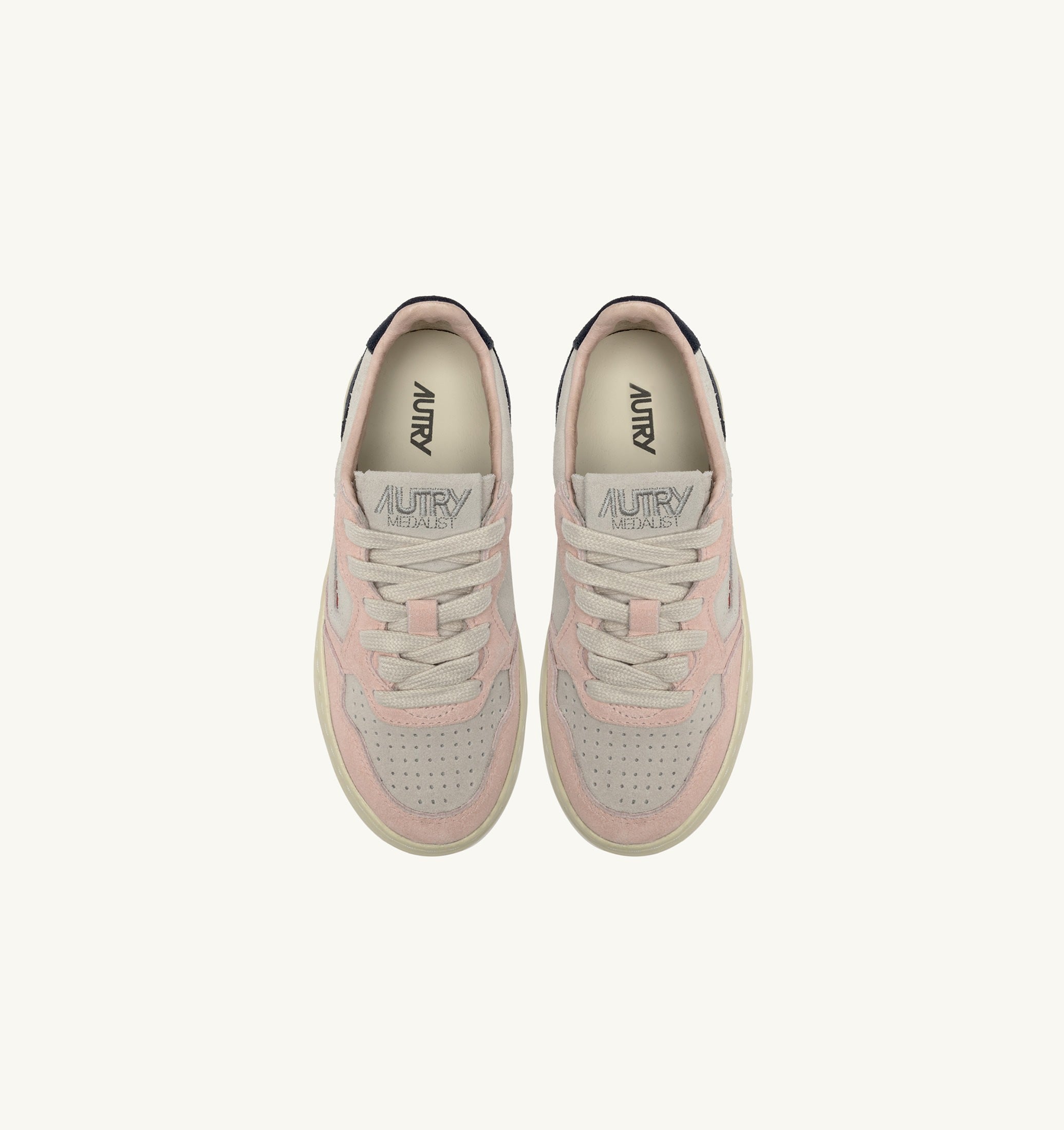 BASKETS MEDALIST KIDS LOW EN DAIM ATLANTIC BLANC ET ROSEMARY