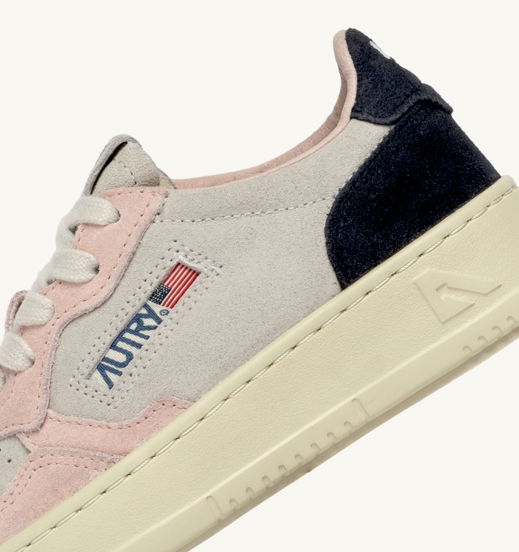 BASKETS MEDALIST KIDS LOW EN DAIM ATLANTIC BLANC ET ROSEMARY