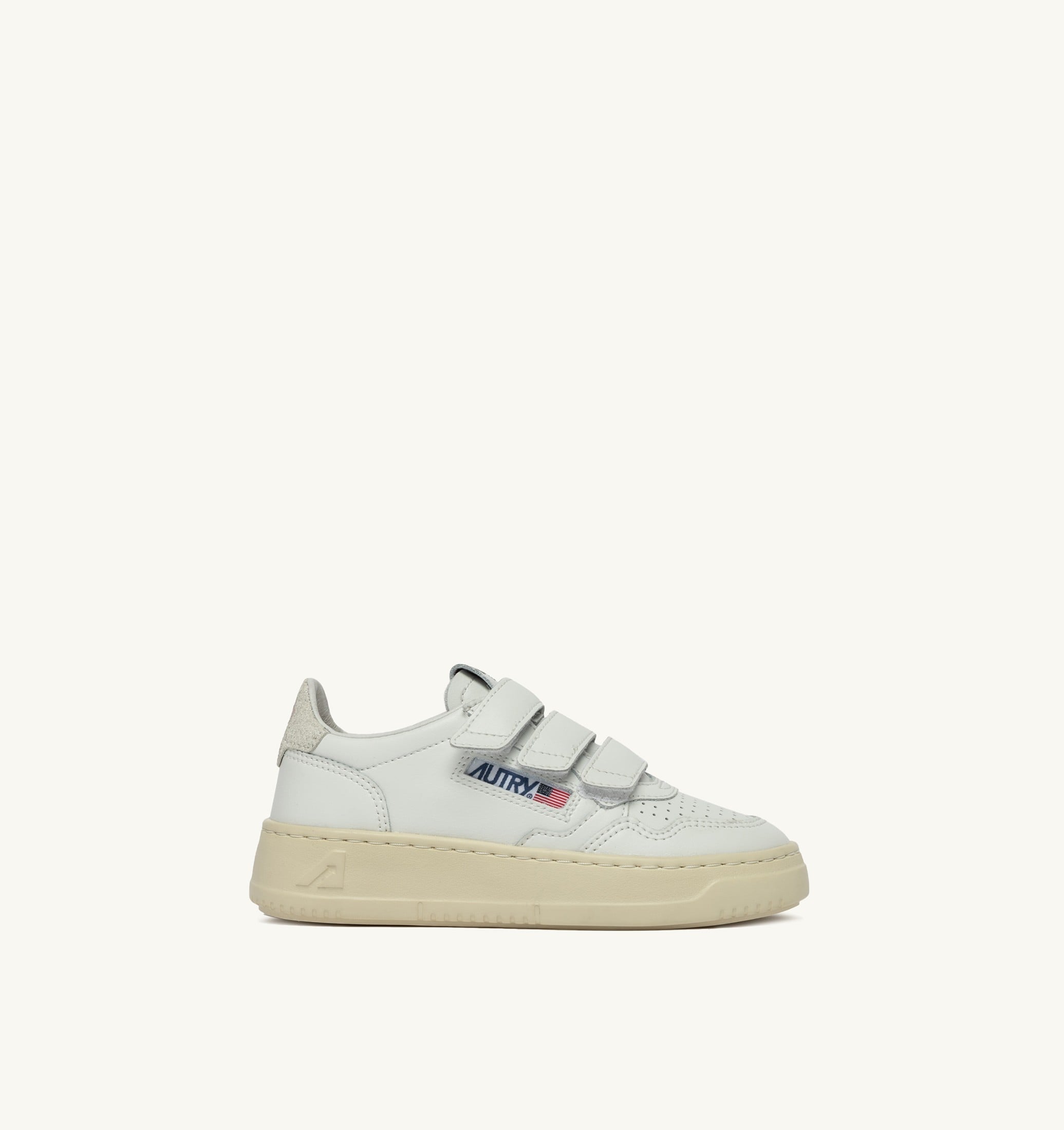 BASKETS MEDALIST KIDSTRIPES LOW EN CUIR BLANC ET PAILLETTES