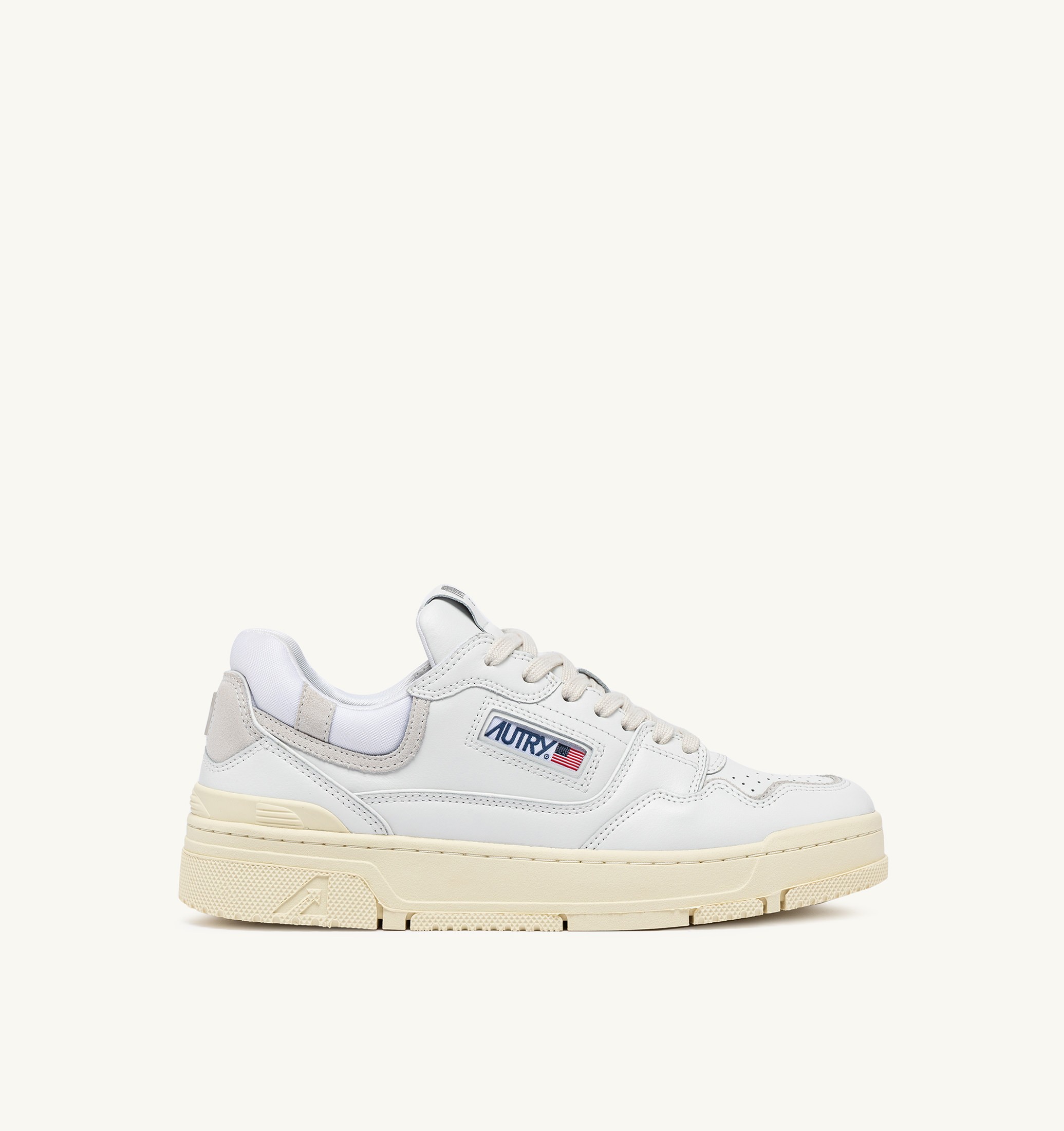 BASKETS CLC LOW EN CUIR BLANC ET DAIM