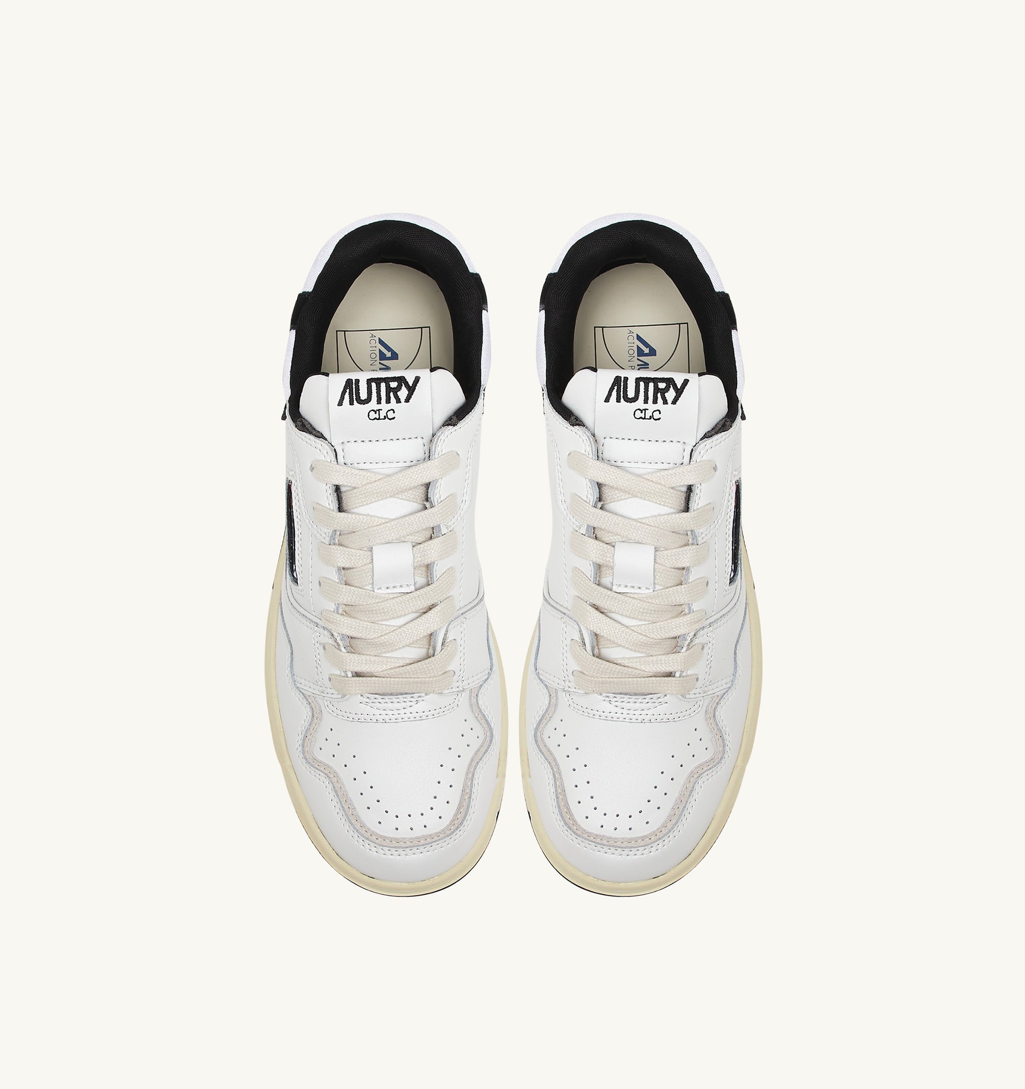 BASKETS CLC LOW EN CUIR BLANC ET DAIM NOIR