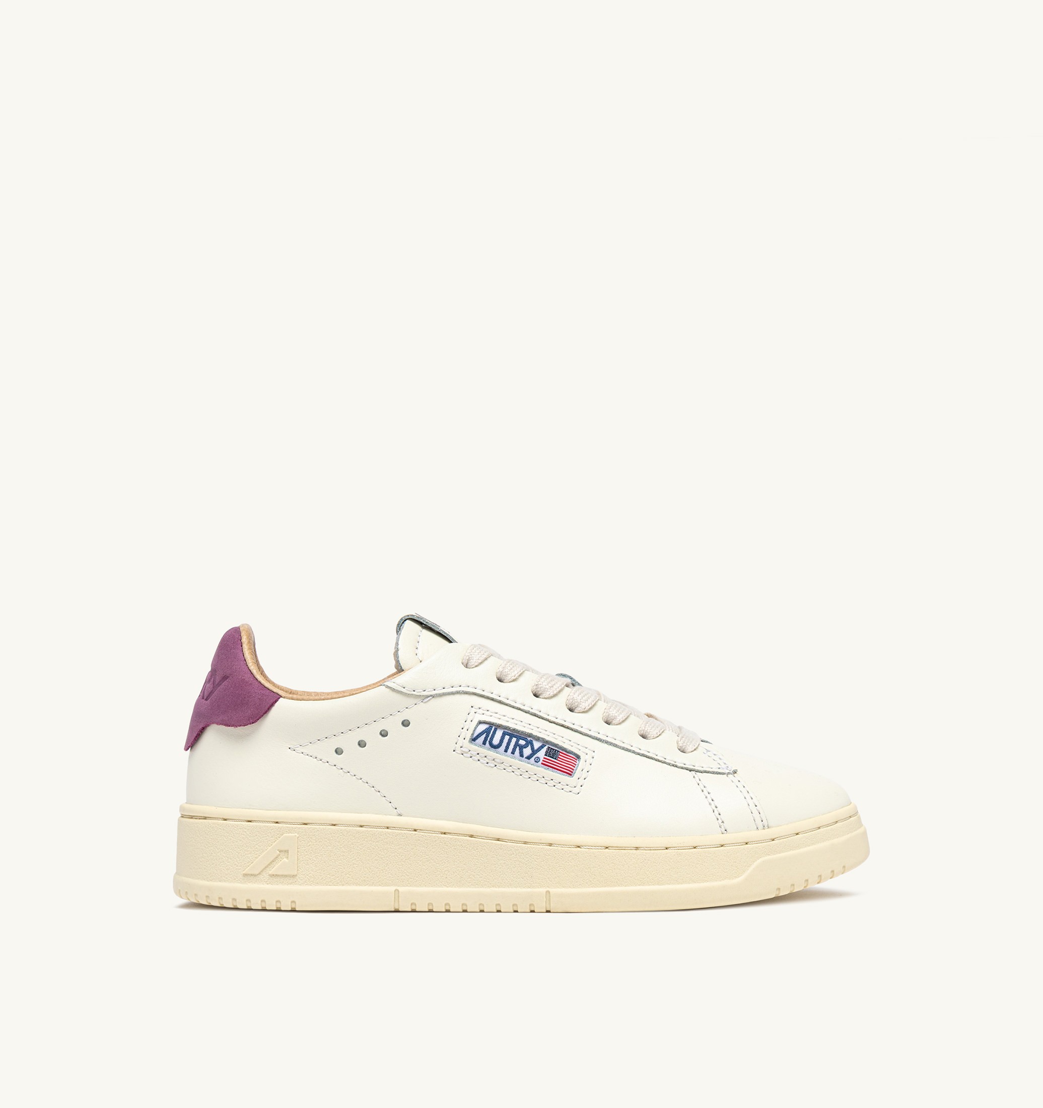 BASKETS DALLAS LOW EN CUIR FIRENZE ET MARSHMALLOW