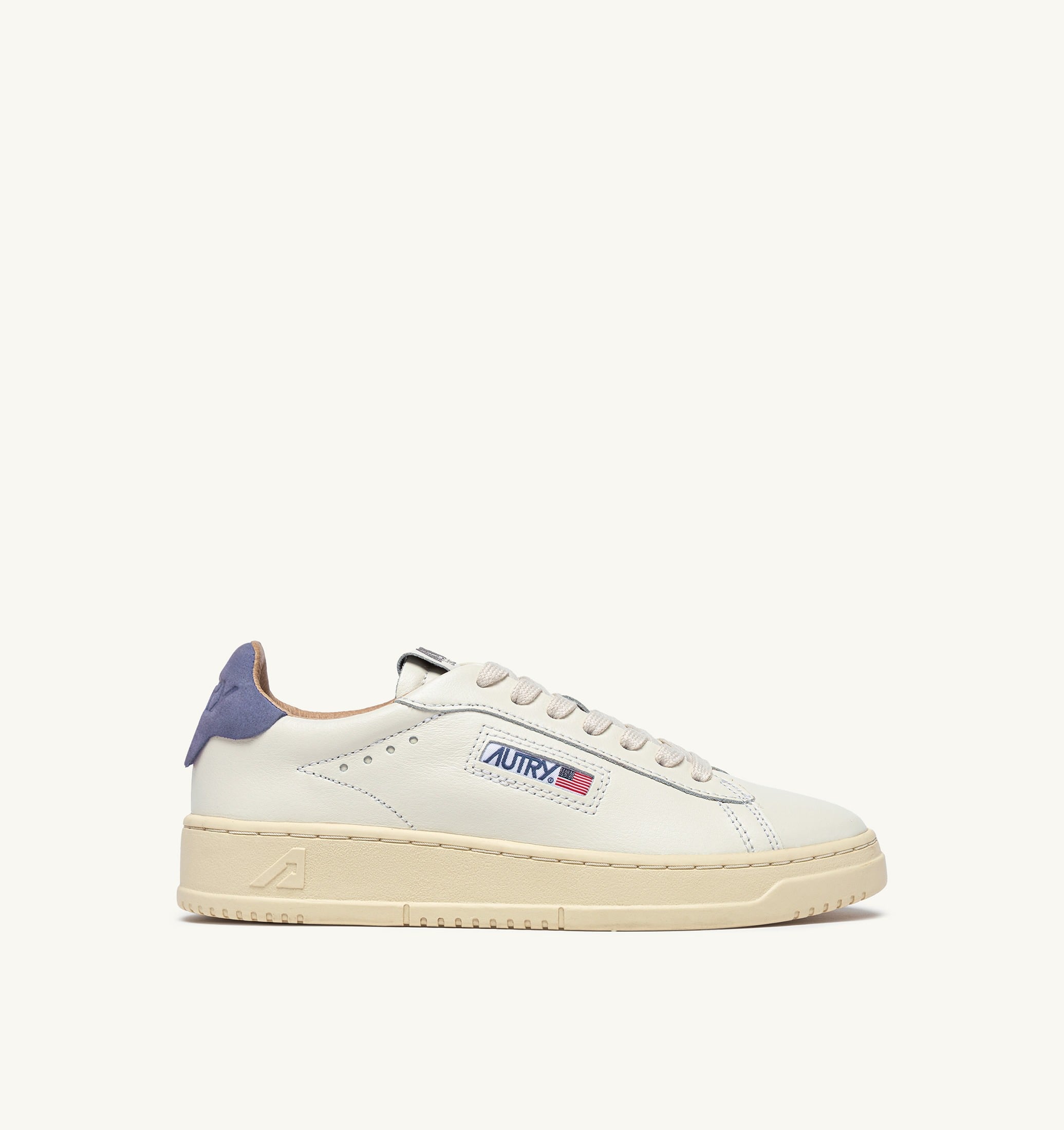 BASKETS DALLAS LOW EN CUIR MARSHMALLOW ET TEMPEST