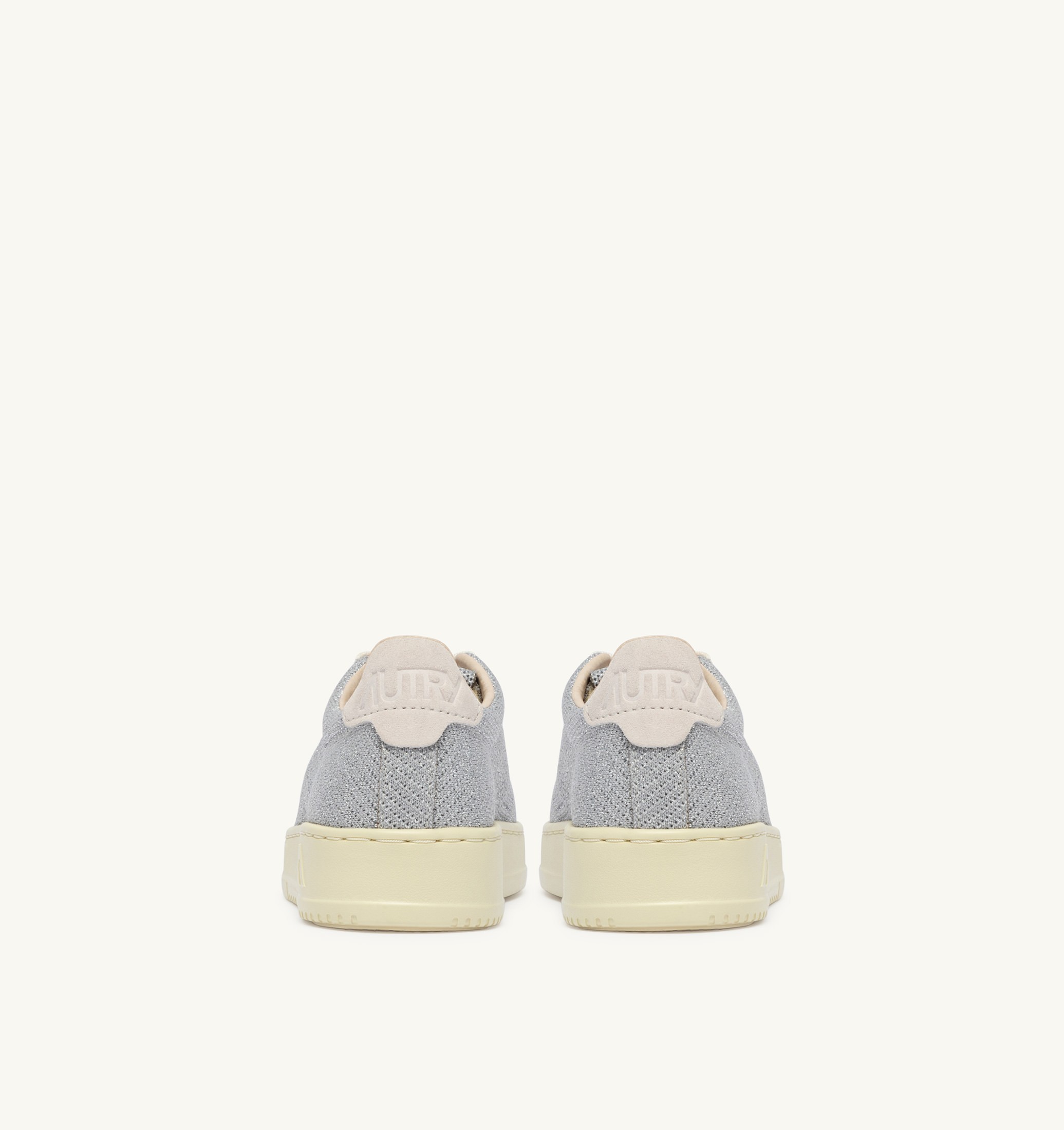 BASKETS MEDALIST EASEKNIT LOW EN MAILLE ARGENT