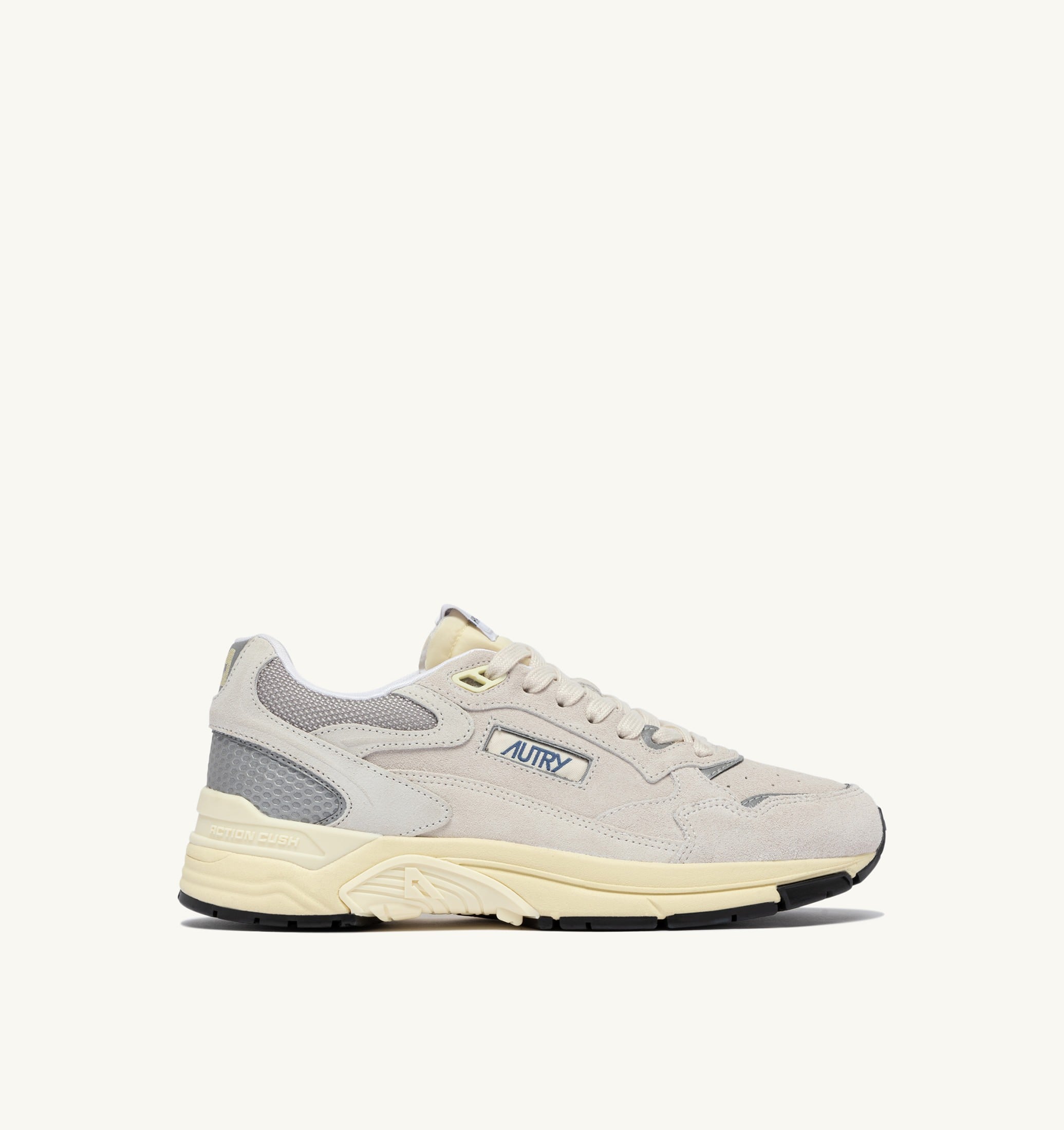 BASKETS HYPERWAY EN MESH ET DAIM BLANC ET ARGENT