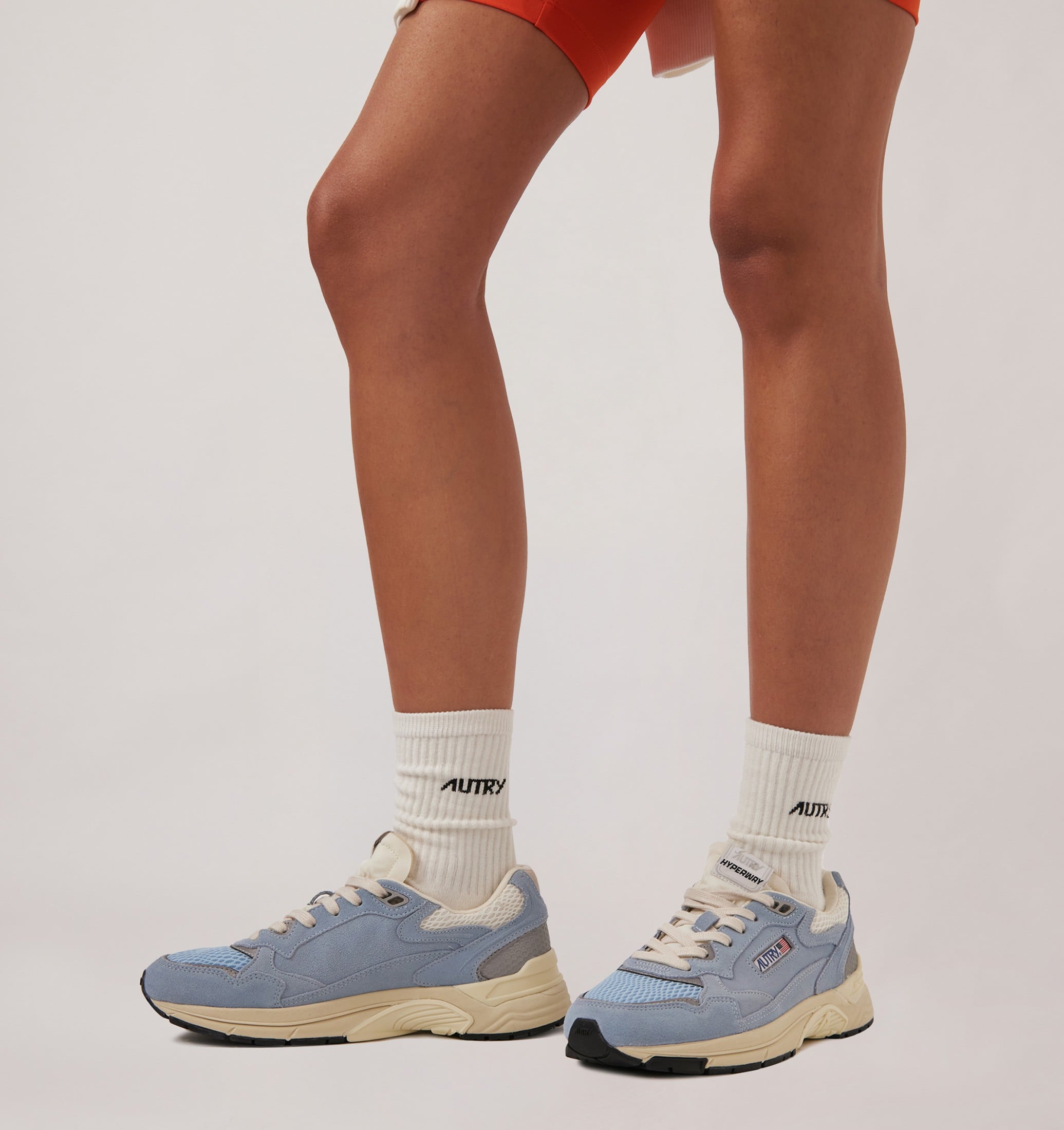 BASKETS HYPERWAY EN MESH ET DAIM PORTOFINO ET MARSHMALLOW