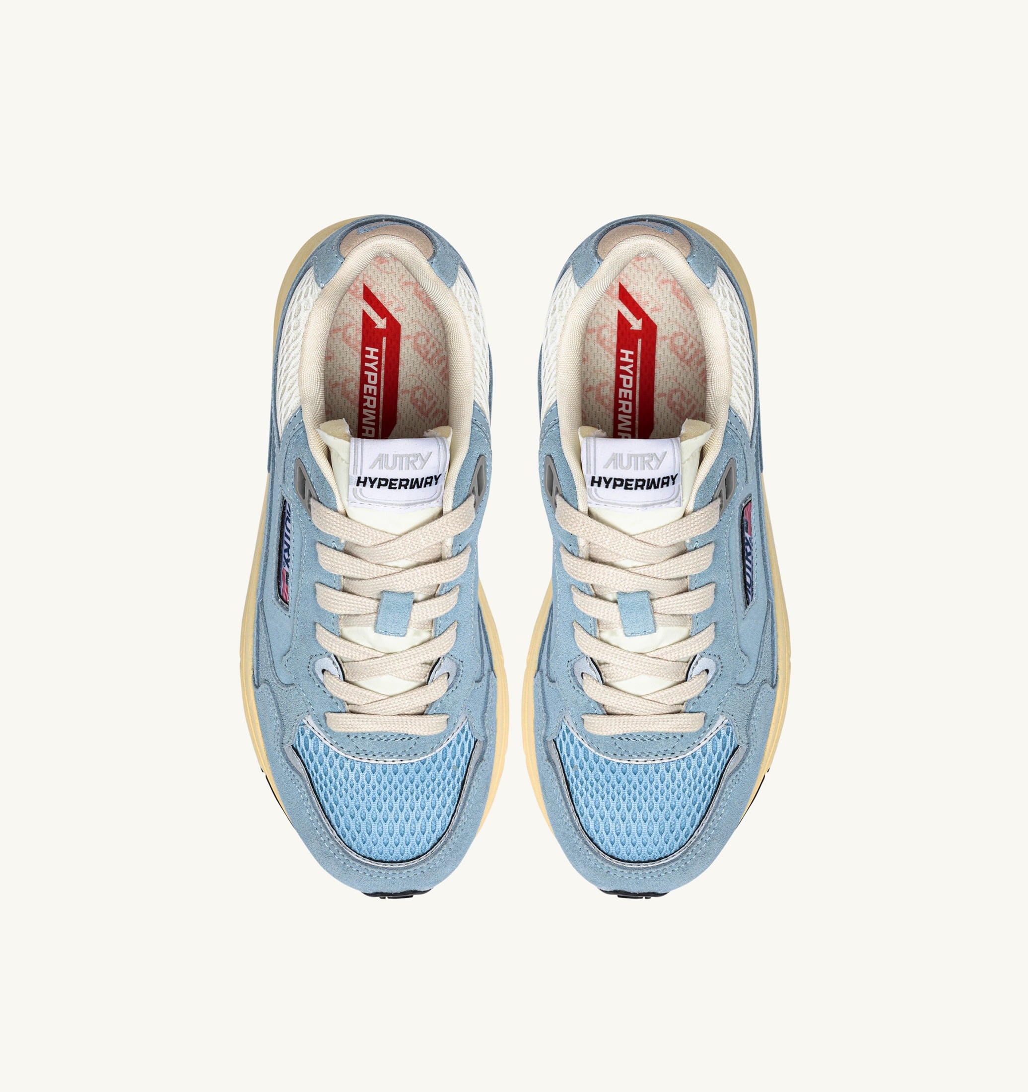 BASKETS HYPERWAY EN MESH ET DAIM PORTOFINO ET MARSHMALLOW