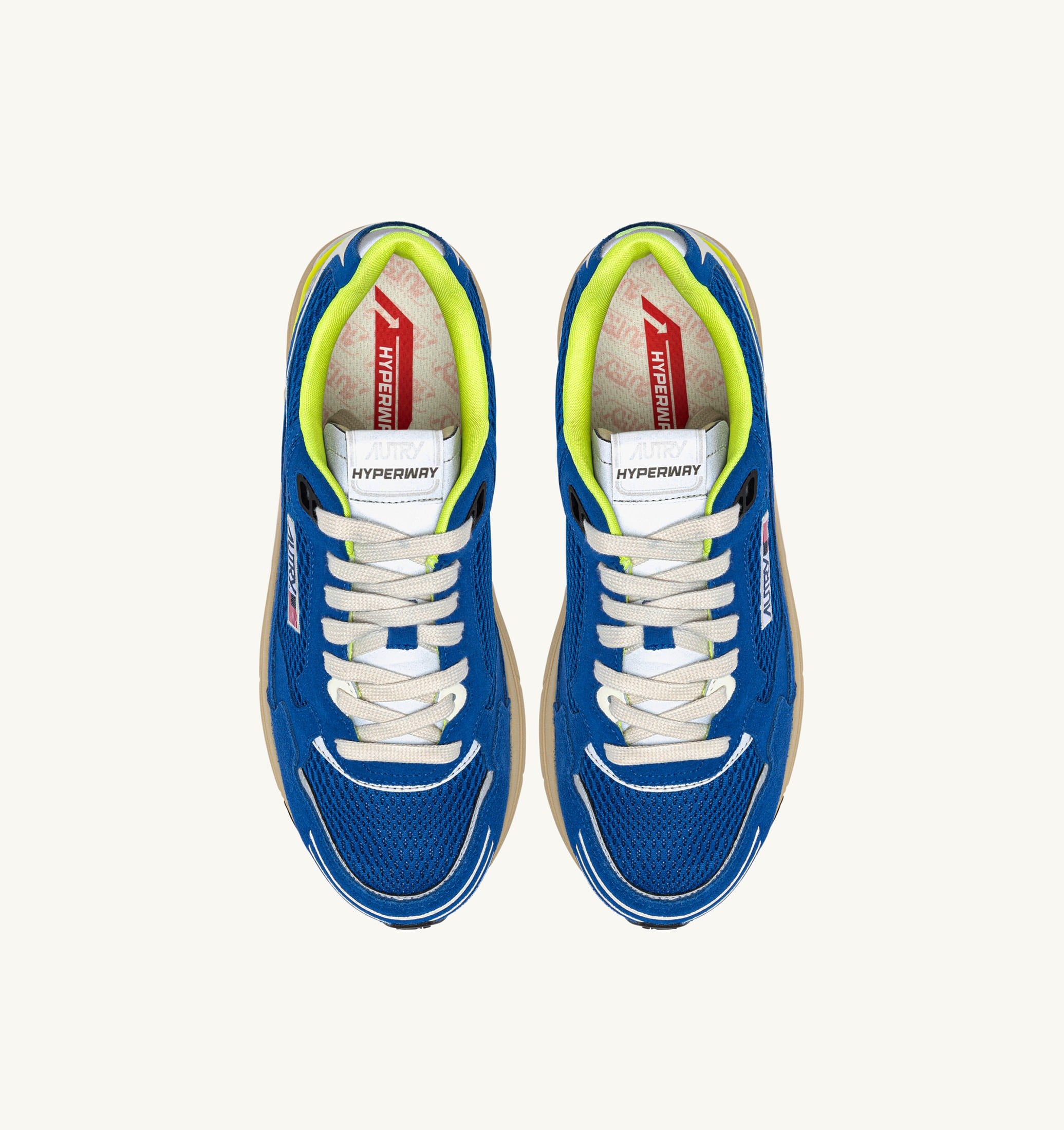 BASKETS HYPERWAY EN MESH ET DAIM PRINCESS BLUE ET VANILLA ICE