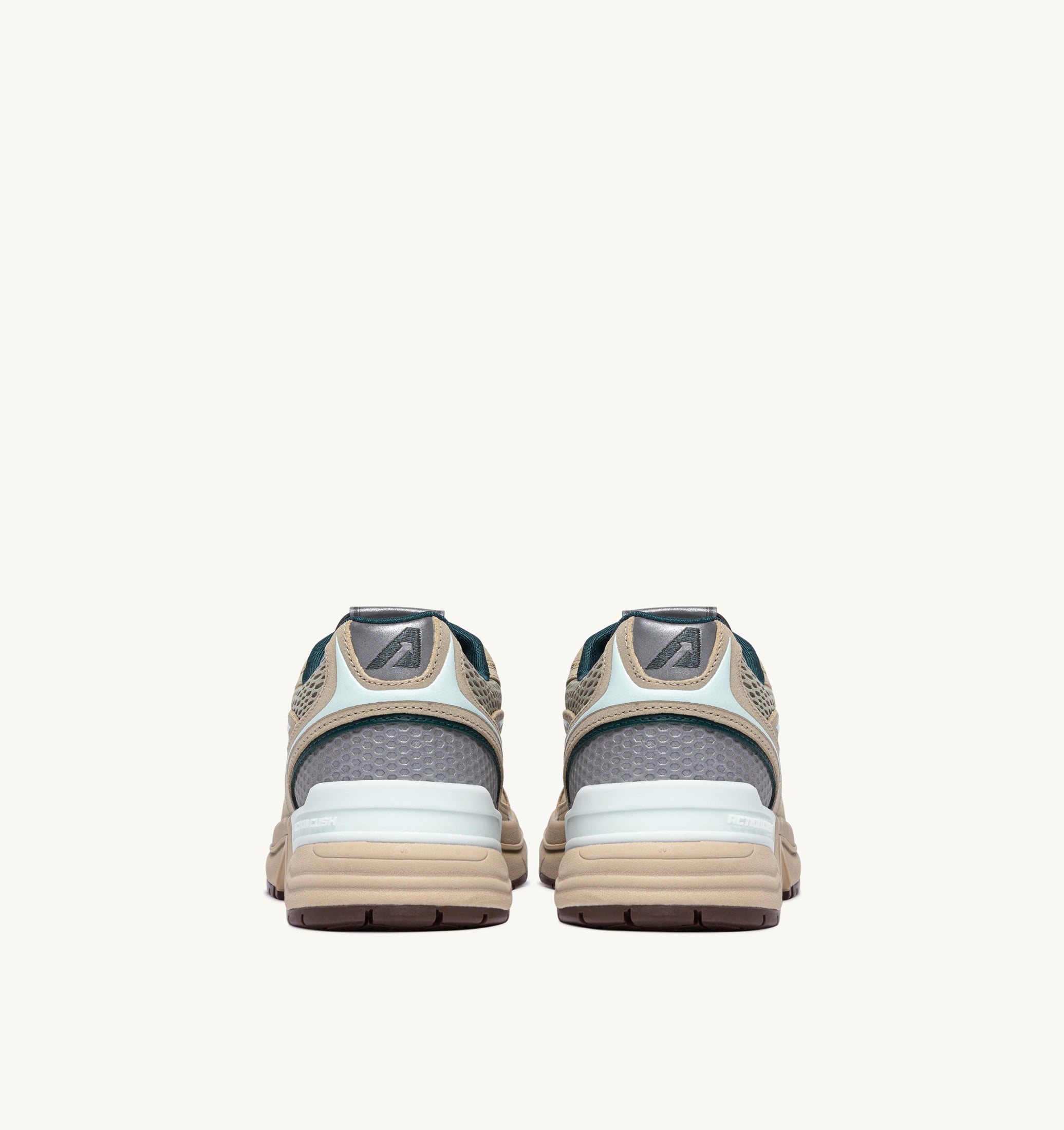 BASKETS HYPERWAY EN DAIM ET MESH ÉCRU ET SPA BLUE