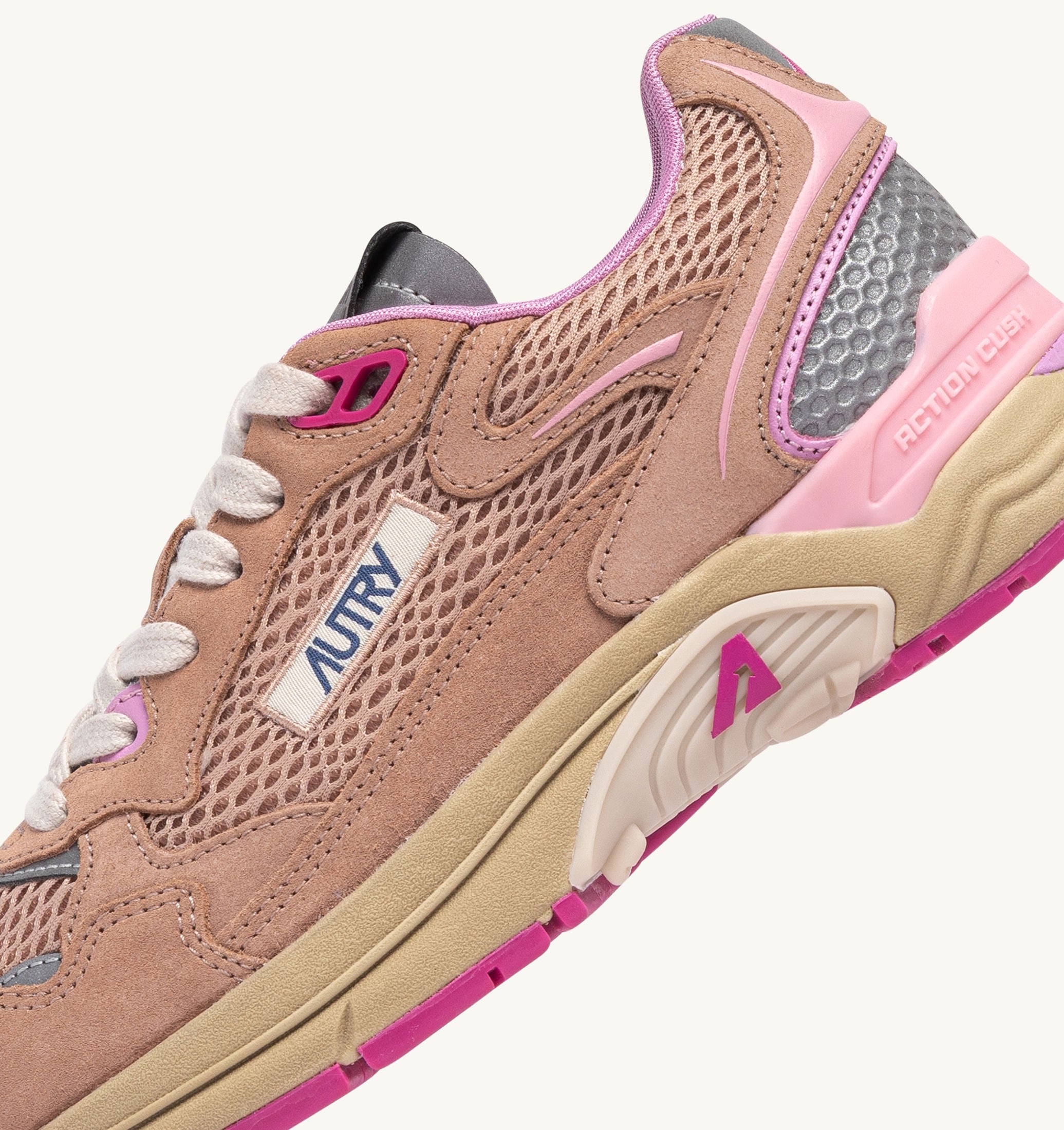 BASKETS HYPERWAY EN DAIM ET MESH PHARD PINK ET DOLPHIN