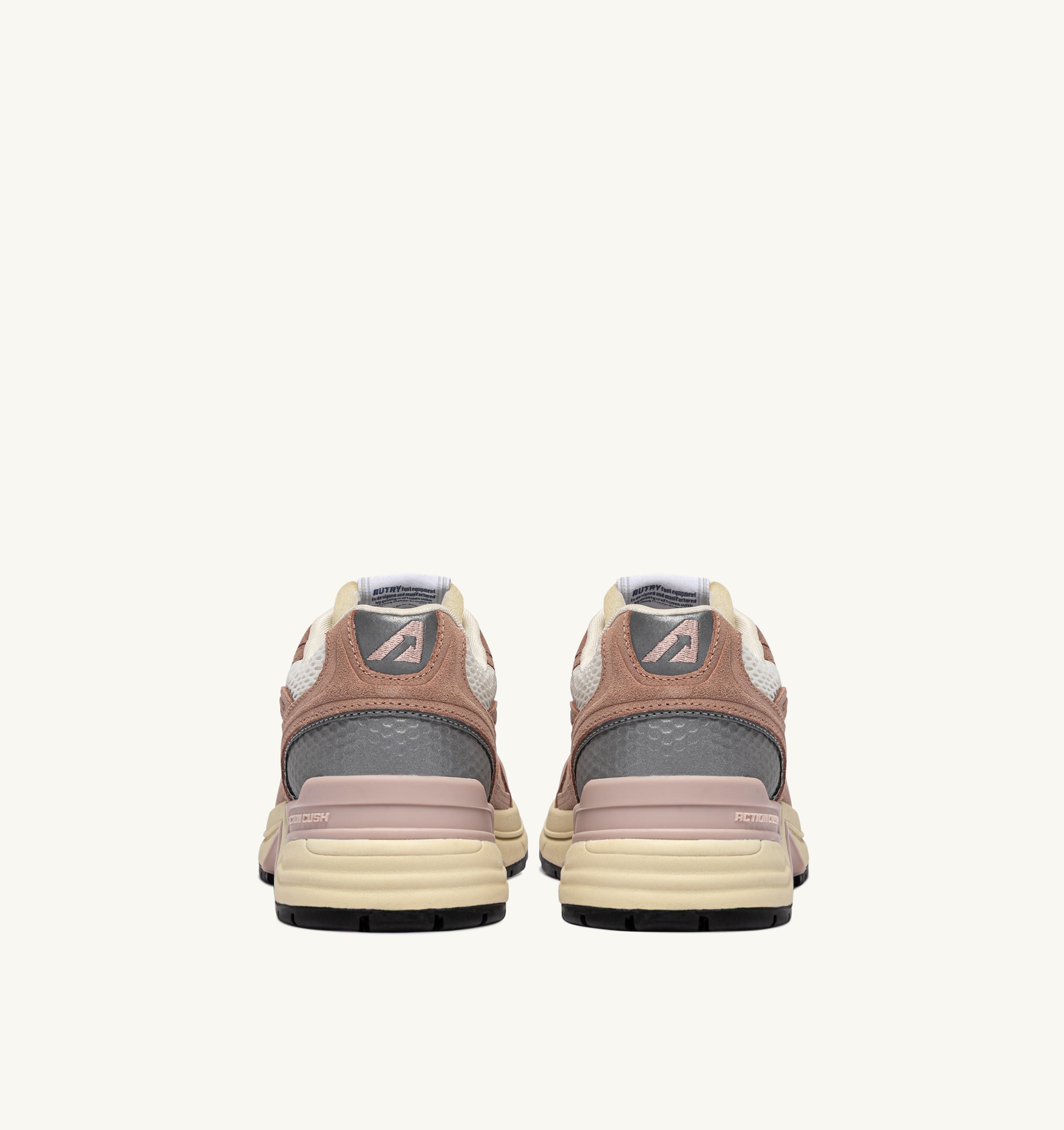 BASKETS HYPERWAY EN DAIM ET MESH SILK ET BLANC