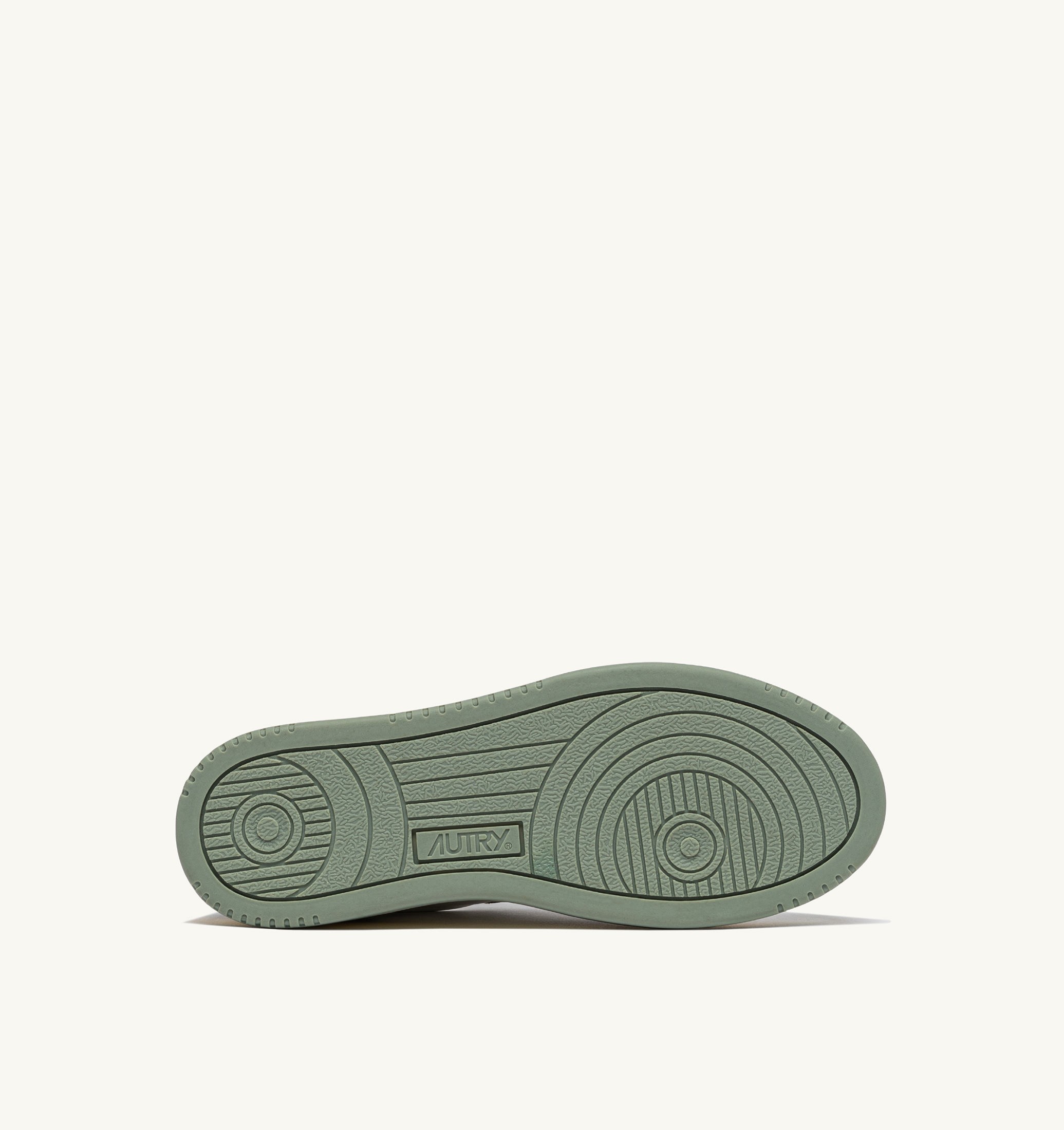 BASKETS MEDALIST LOW BICOLORE EN CUIR BLANC ET SEA GRASS