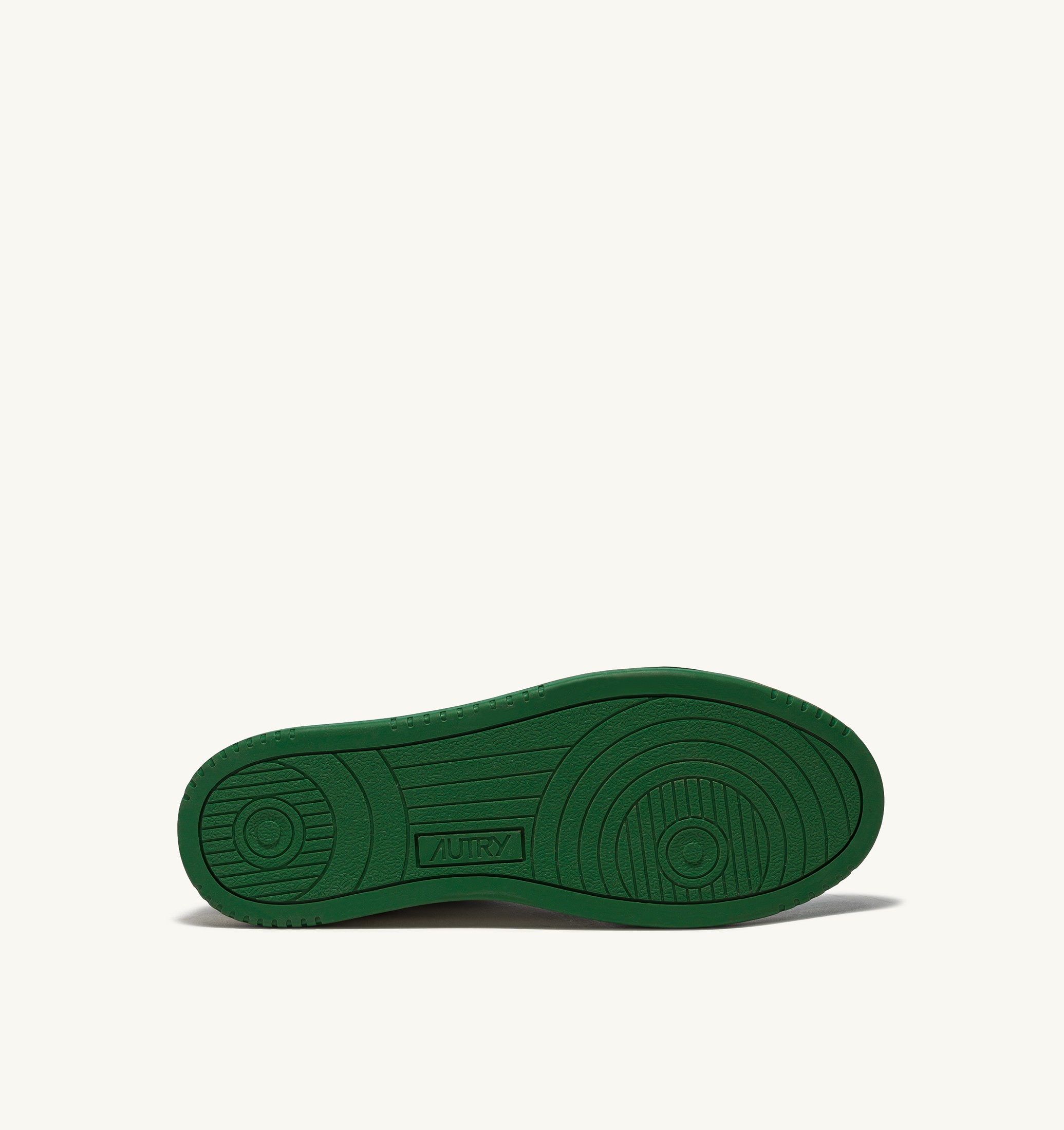 BASKETS MEDALIST LOW BICOLORE EN CUIR BLANC ET VERT