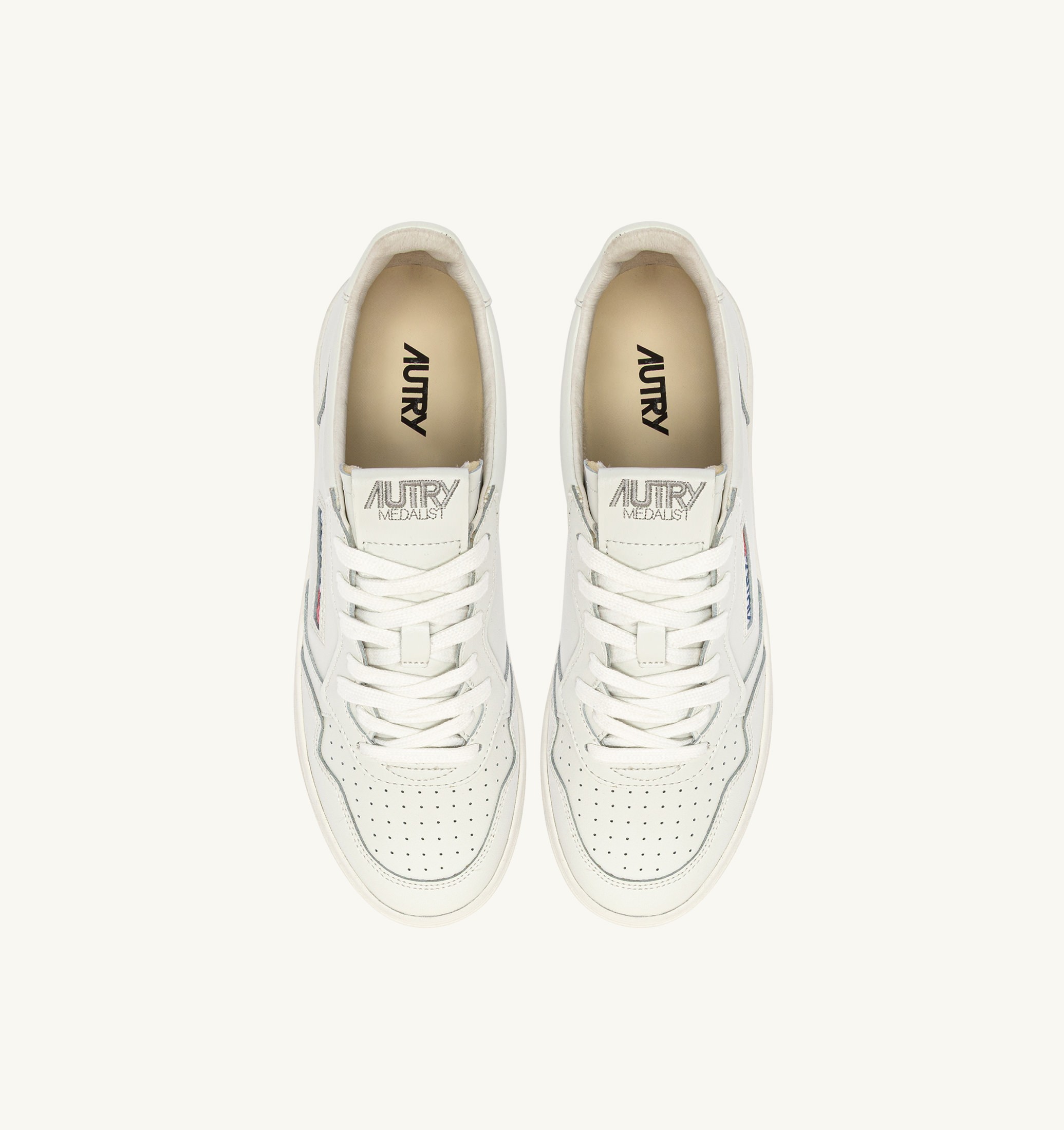 BASKETS MEDALIST LOW EN CUIR BLANC