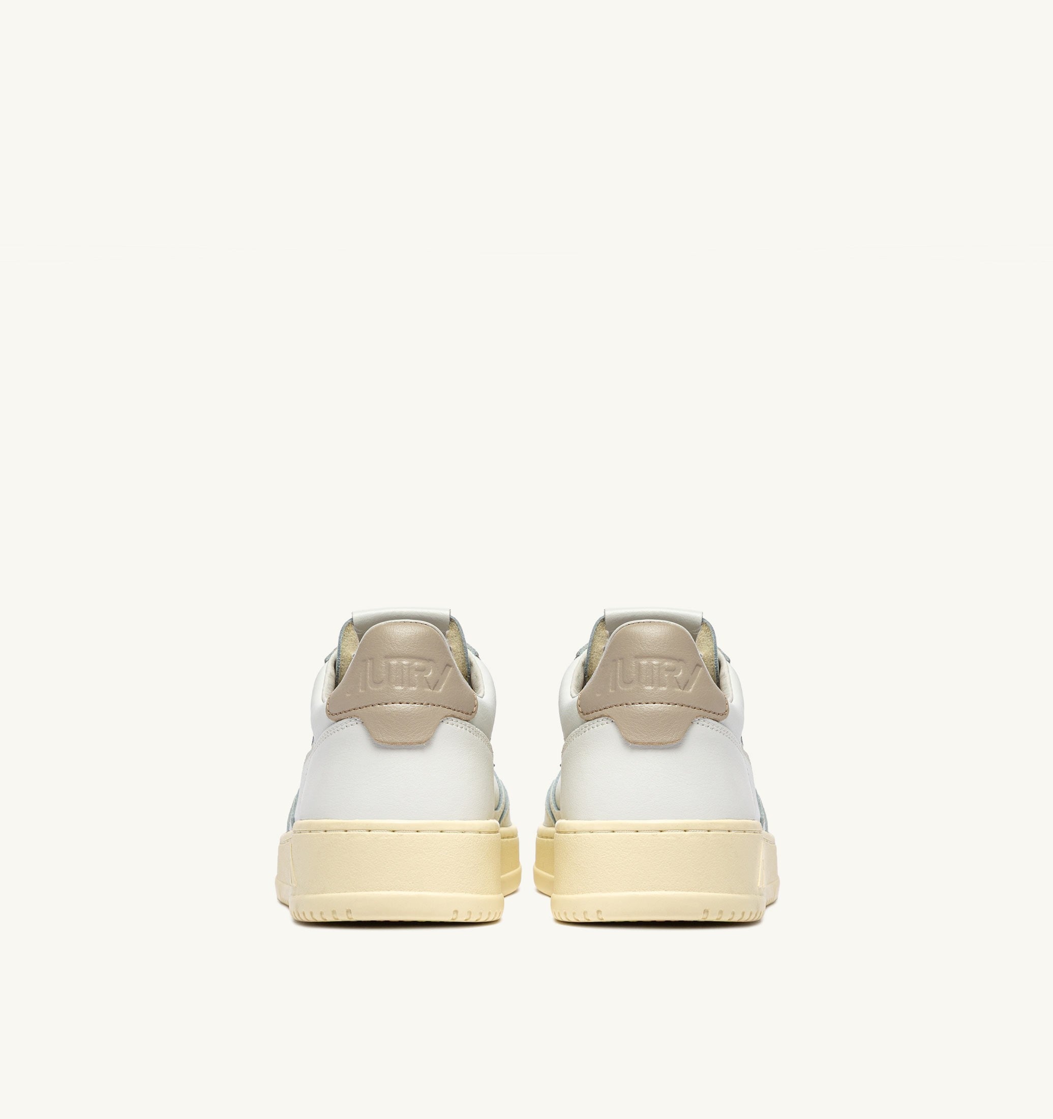 BASKETS MEDALIST LOW EN CUIR BLANC ET FEATHER GRAY