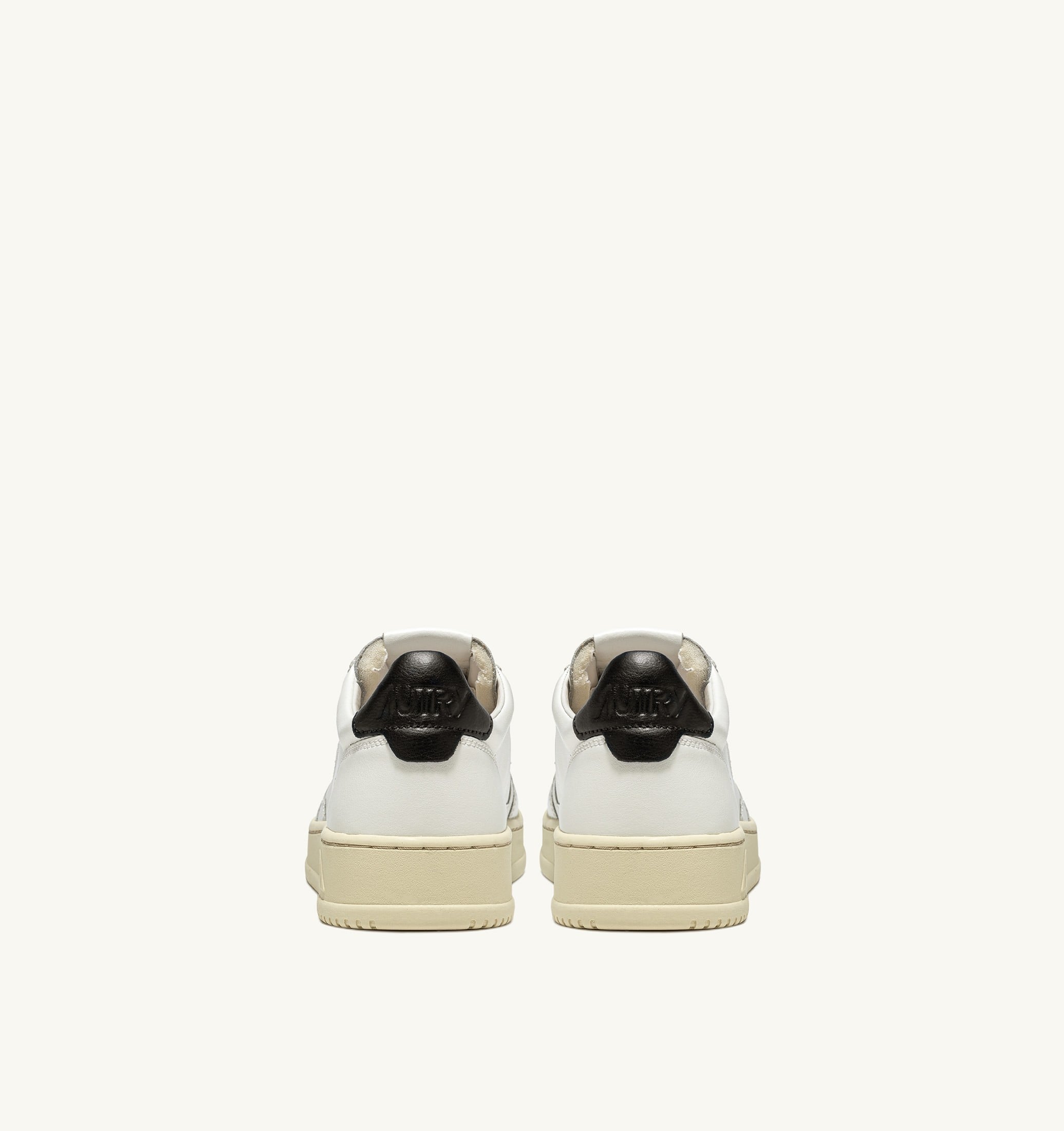 BASKETS MEDALIST LOW EN CUIR BLANC ET NOIR
