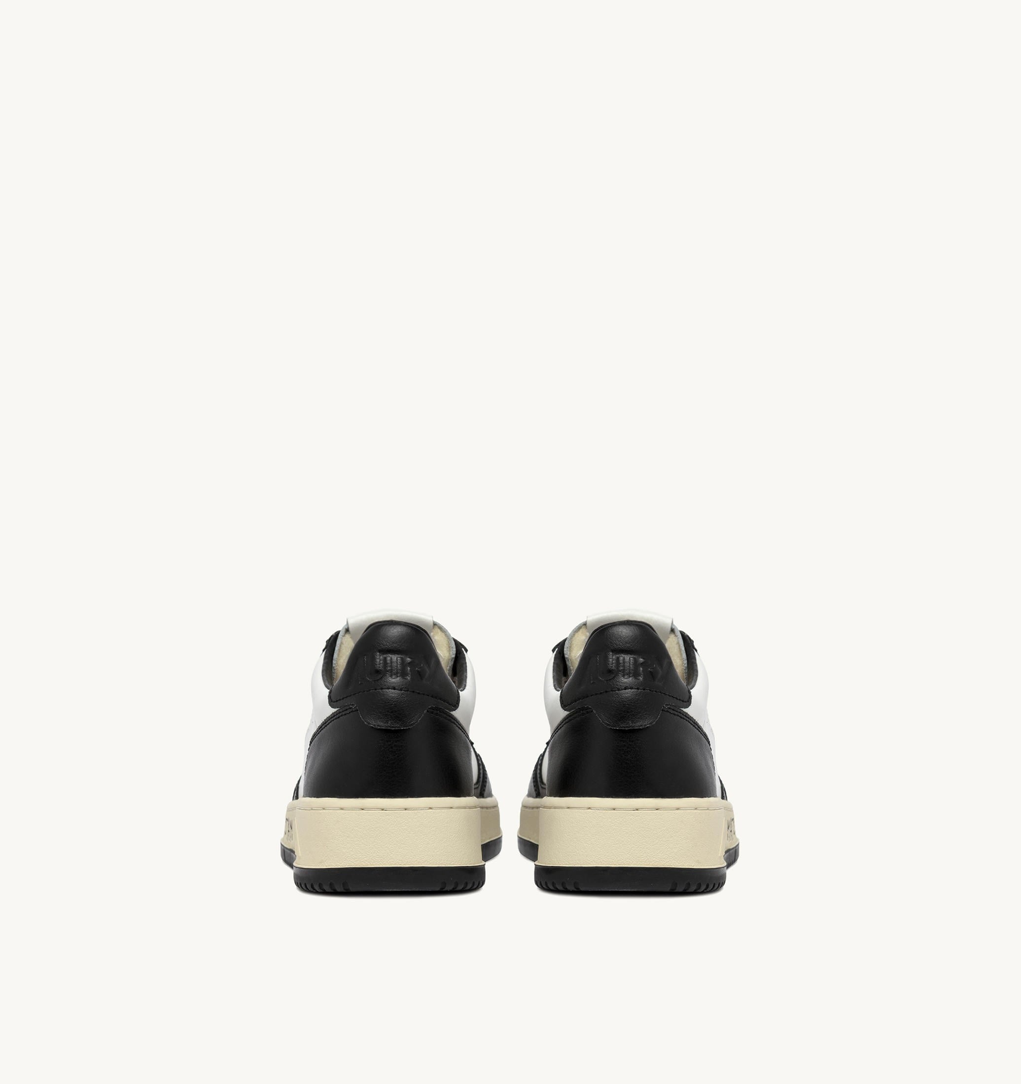 BASKETS MEDALIST LOW EN CUIR BLANC ET NOIR AVEC LETTERING