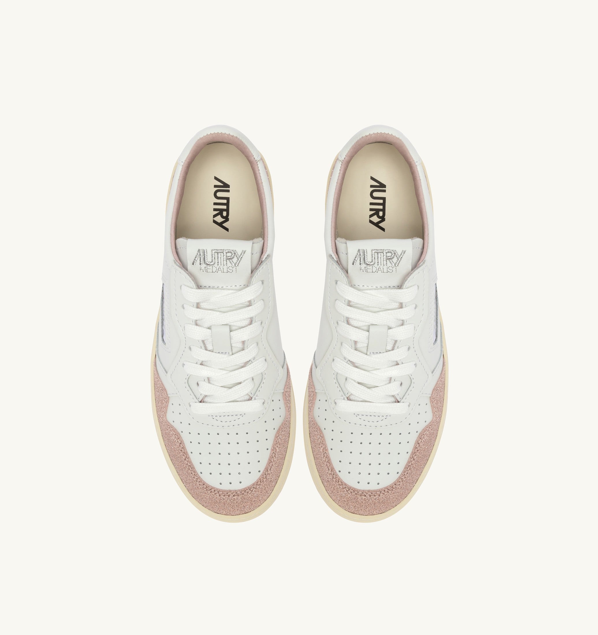 BASKETS MEDALIST LOW EN CUIR BLANC ET STARS MEMORY