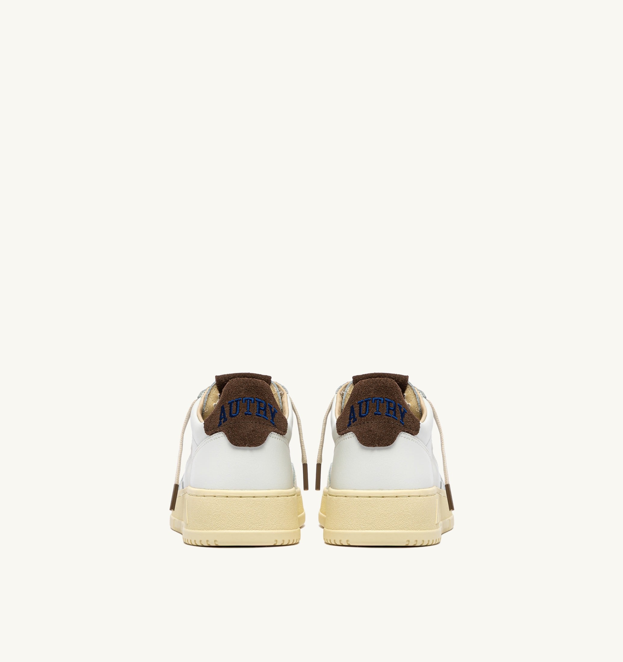 BASKETS MEDALIST LOW EN CUIR BLANC ET DAIM CHOCOLATE CHIP