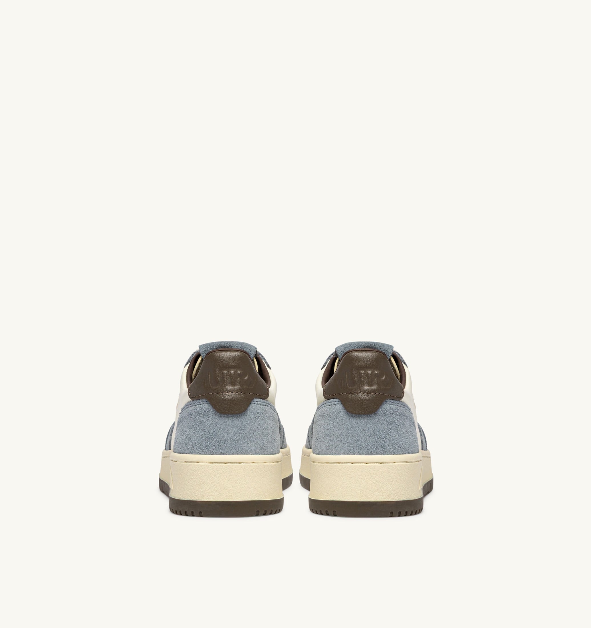 BASKETS MEDALIST LOW EN CUIR ET DAIM CHOOCOLATE CHIP ET CIEL