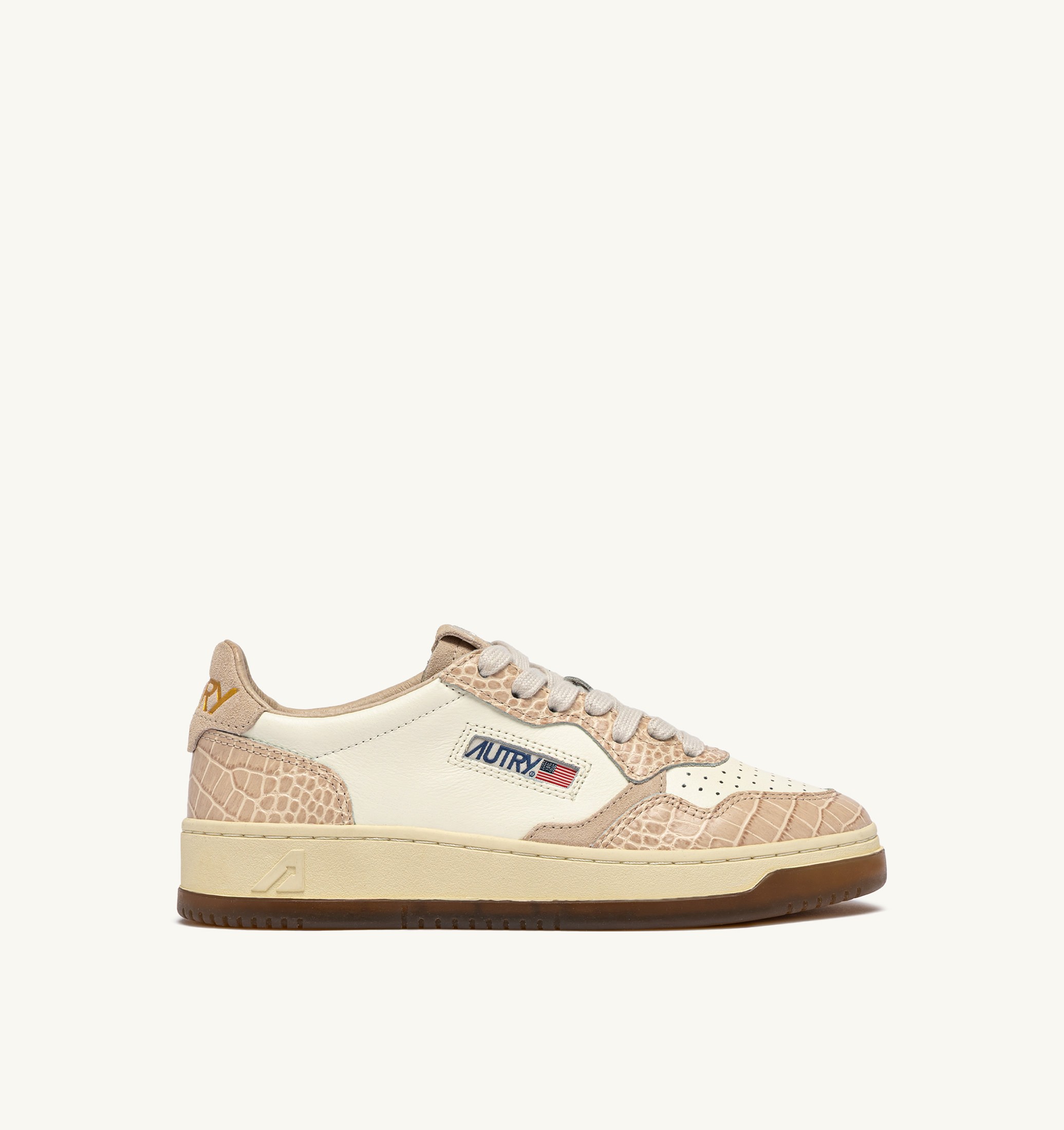 BASKETS MEDALIST LOW EN CUIR MARSHMALLOW ET IVOIRE