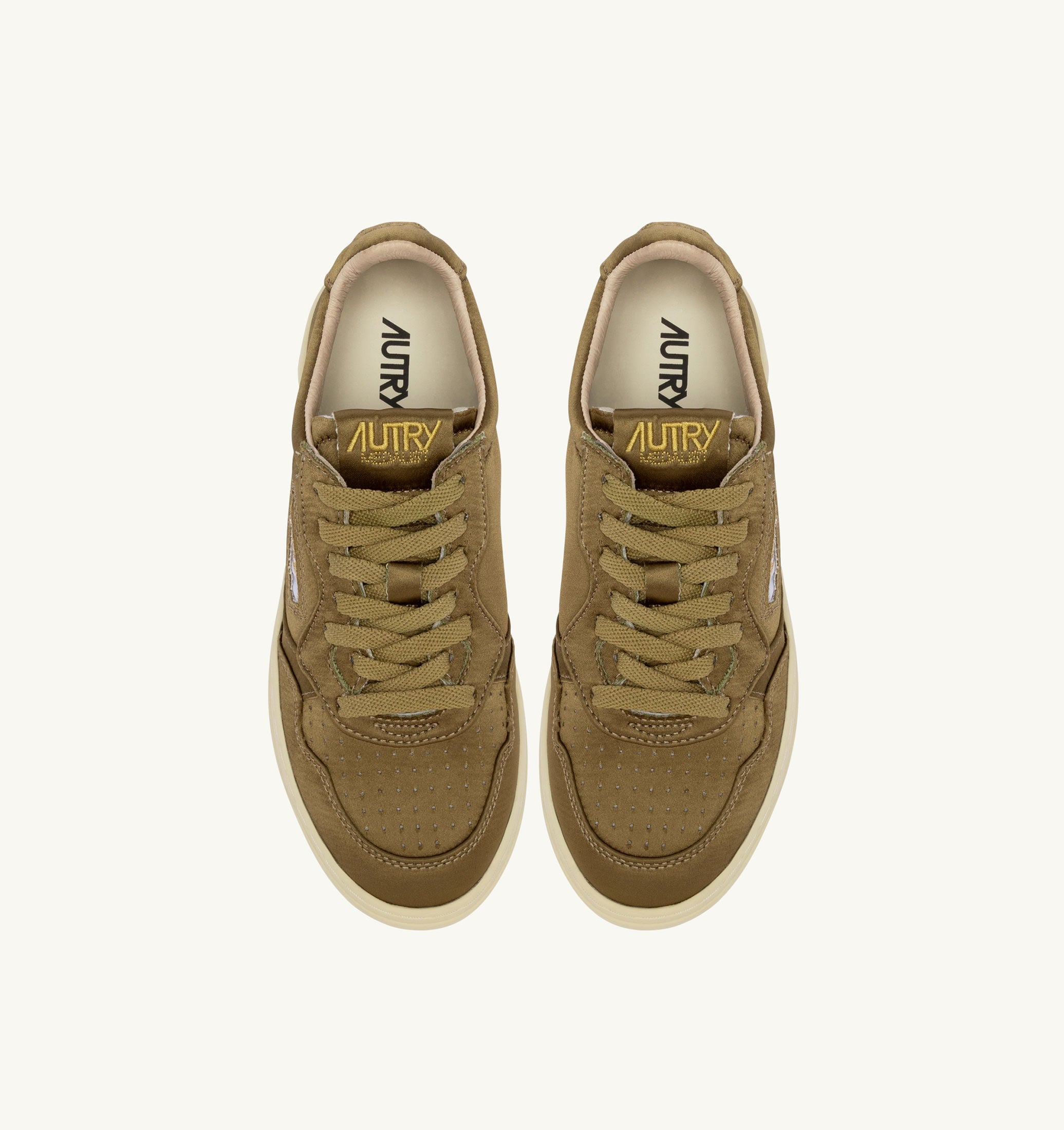 BASKETS MEDALIST LOW EN SATIN ARMY