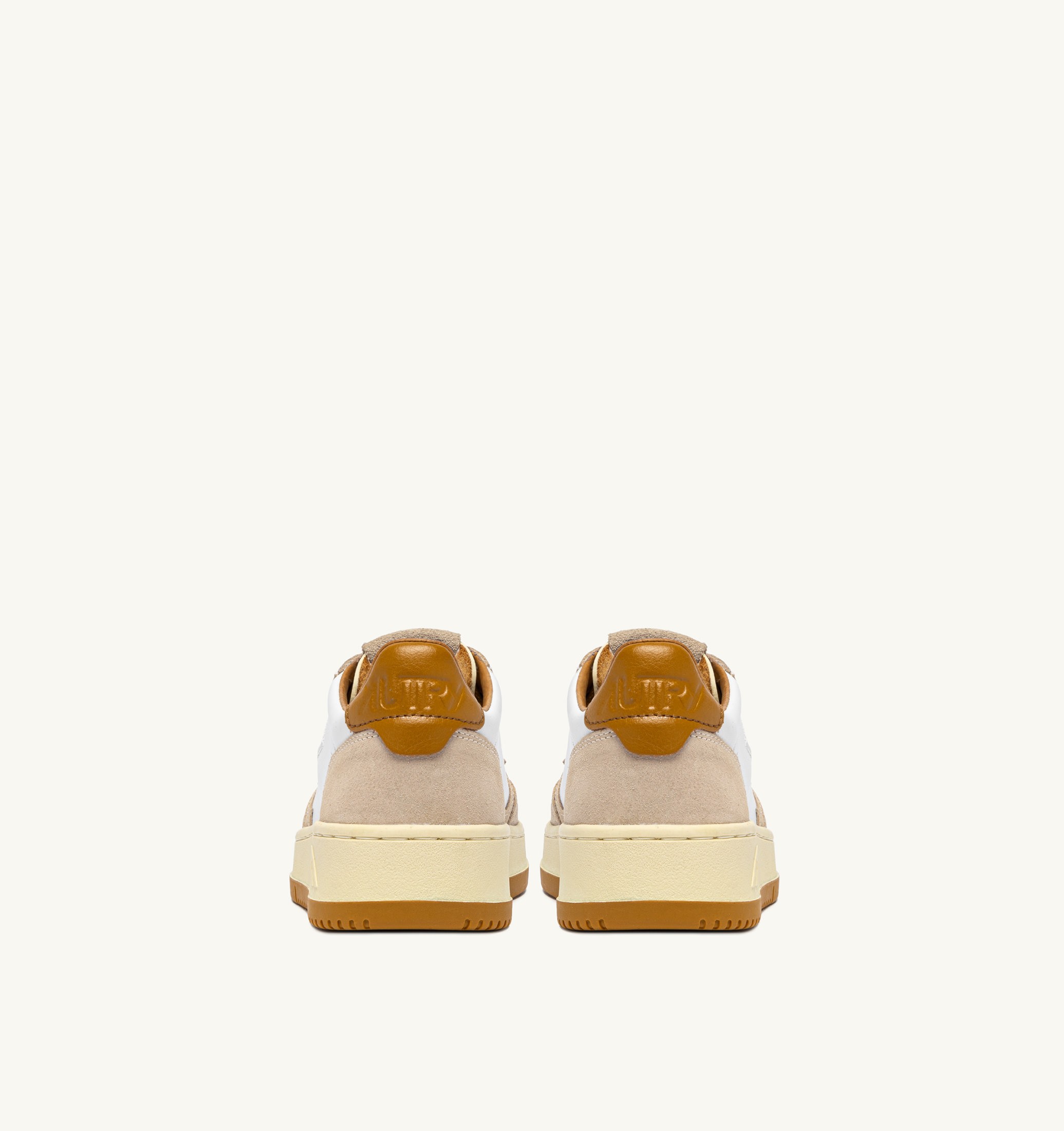 BASKETS MEDALIST LOW EN DAIM ET CUIR SAND ET WOOD