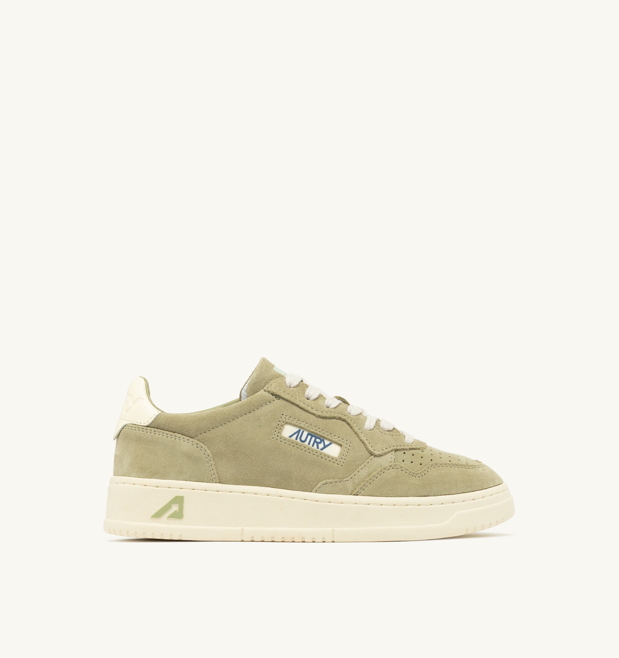 BASKETS MEDALIST LOW EN DAIM GRAY GREEN ET BLANC
