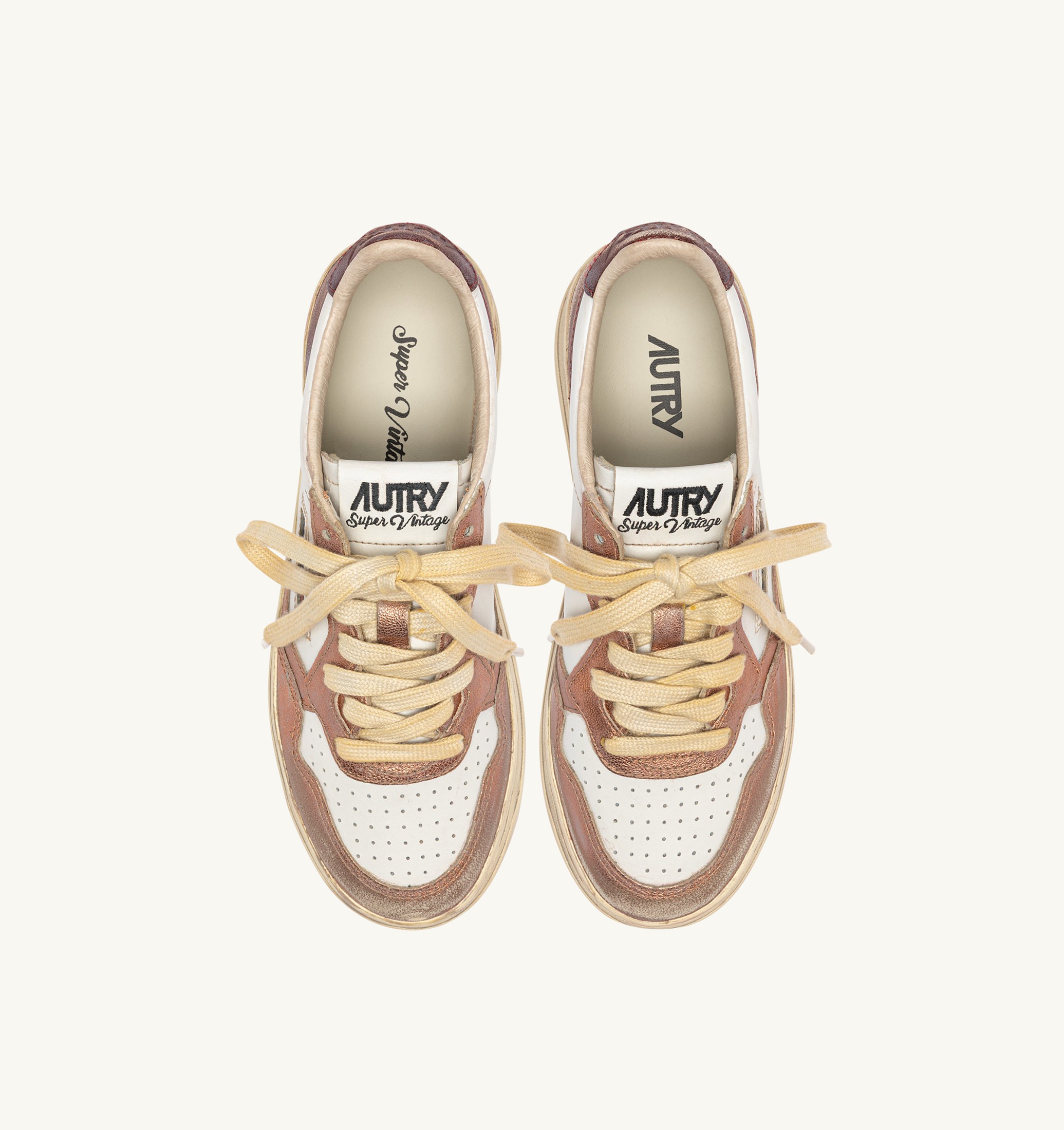 BASKETS MEDALIST LOW SUPER VINTAGE EN CUIR RISING SUN ET JASPER