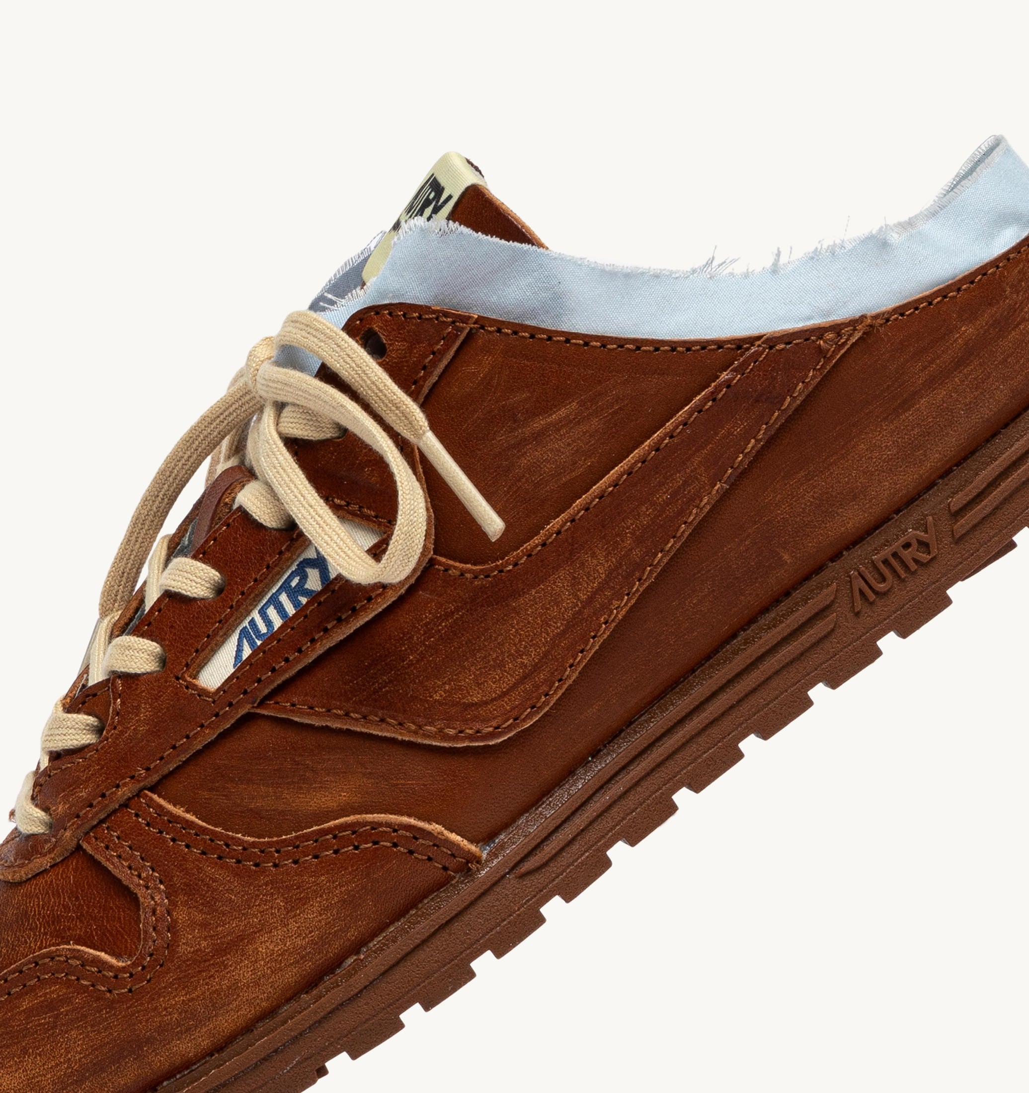 BASKETS WINDSPIN MULE EN CUIR ET SHIRT BUFF ET AZURE