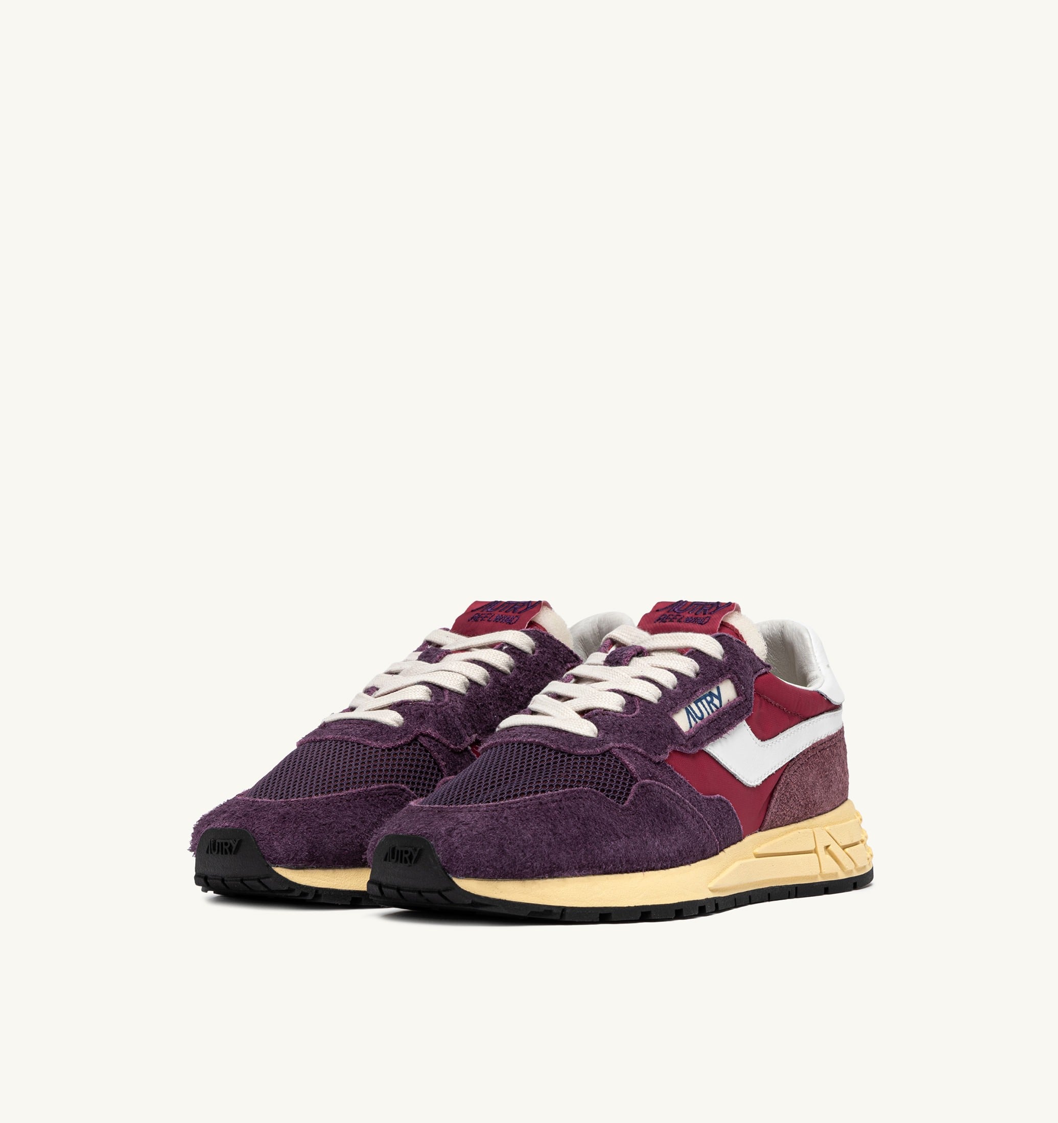 BASKETS REELWIND LOW EN NYLON ET DAIM AMARONE ET PLUM