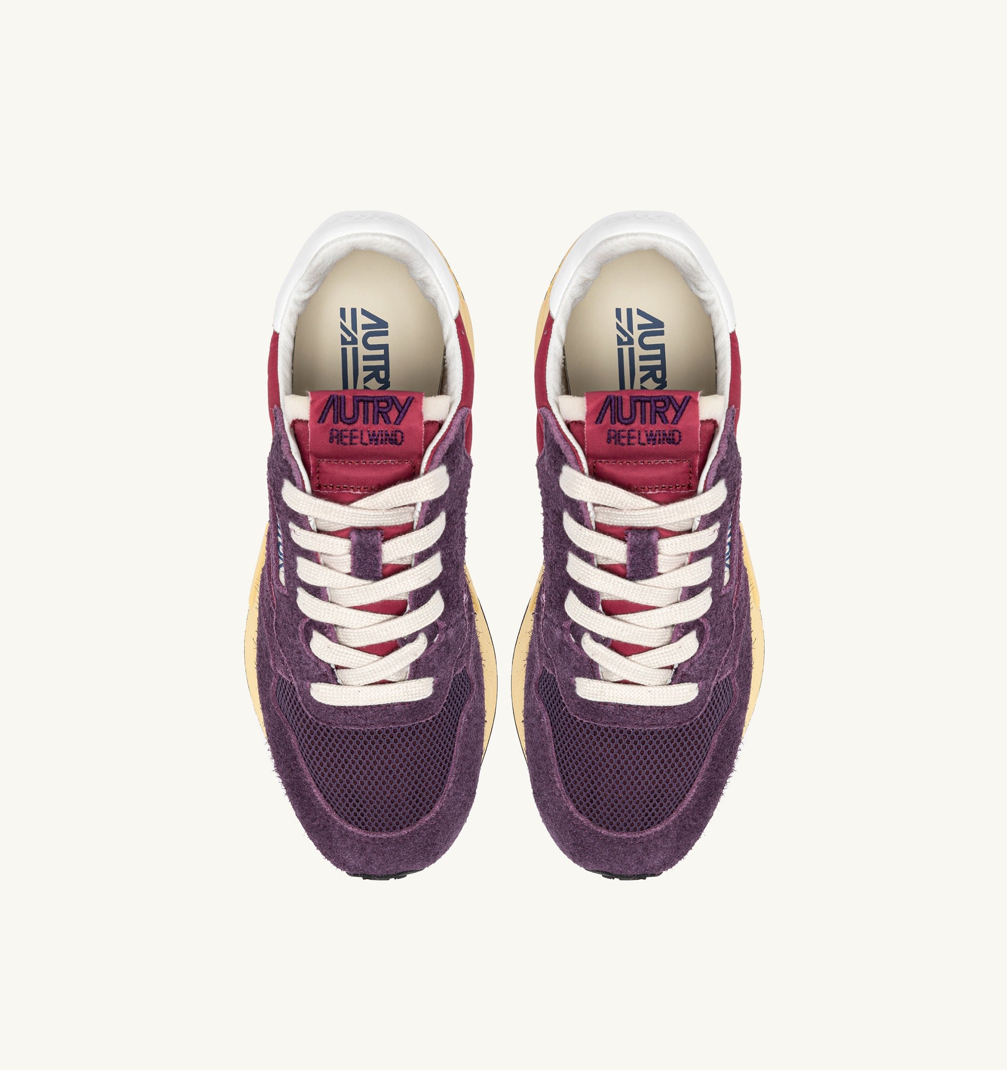 BASKETS REELWIND LOW EN NYLON ET DAIM AMARONE ET PLUM