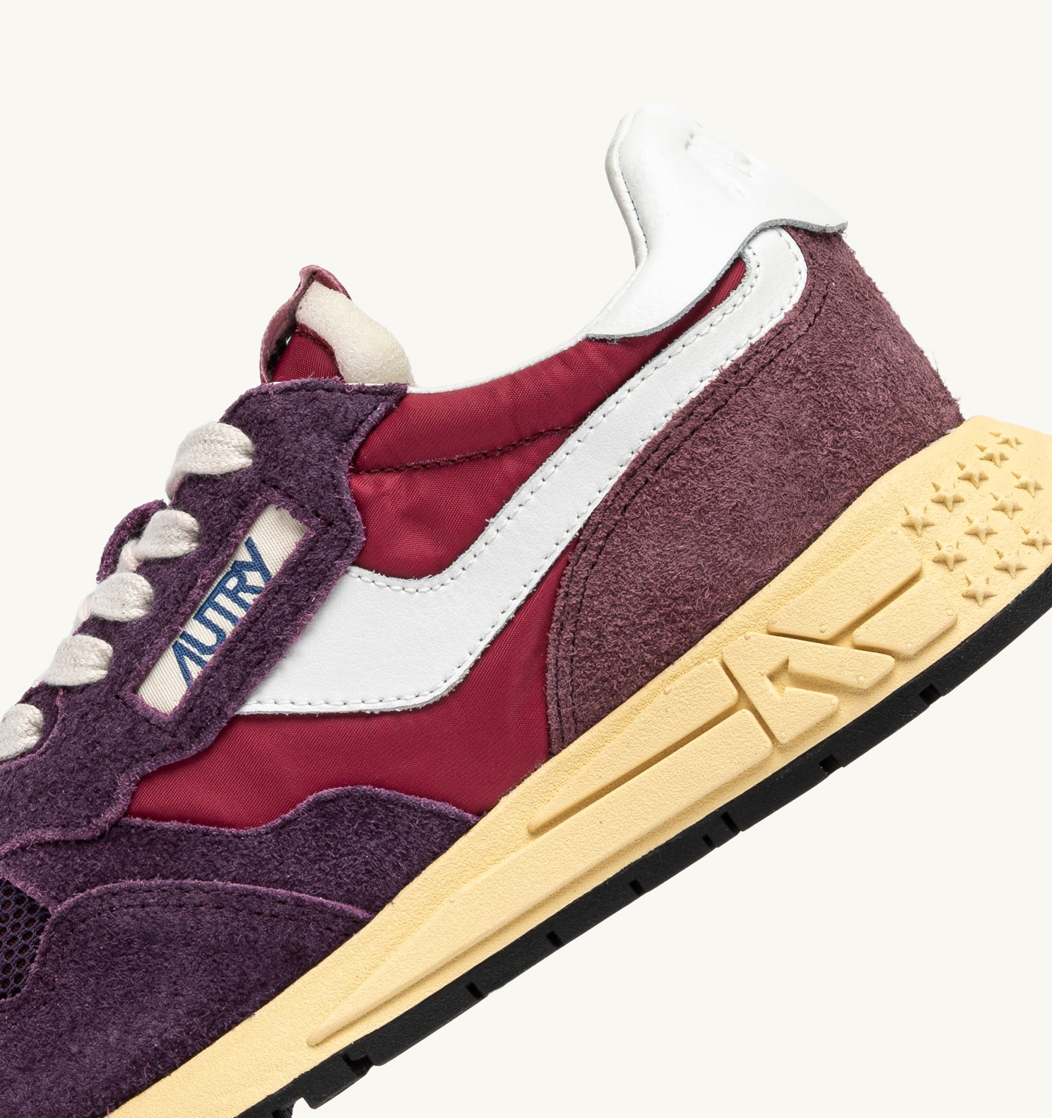 BASKETS REELWIND LOW EN NYLON ET DAIM AMARONE ET PLUM