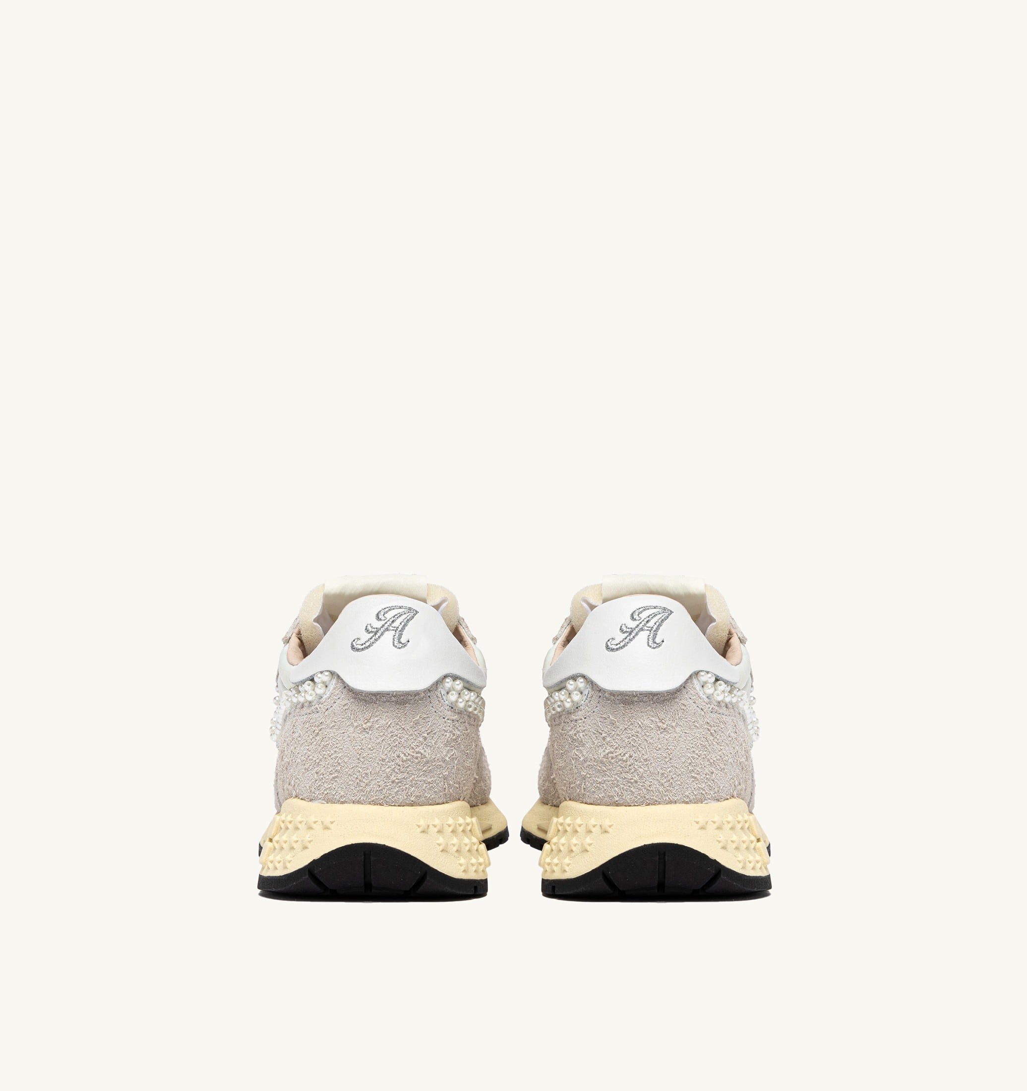 BASKETS REELWIND LOW EN NYLON ET DAIM BLANC