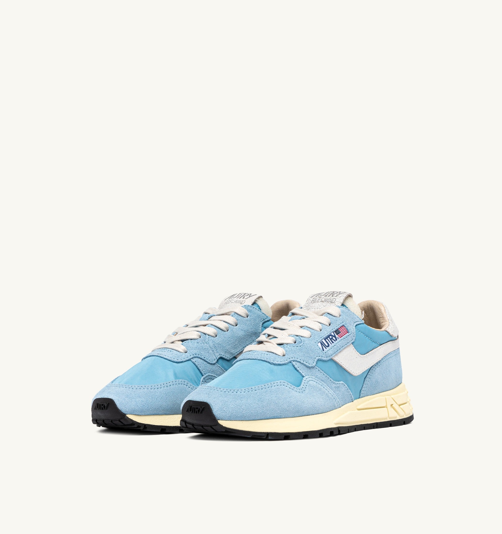 BASKETS REELWIND LOW EN NYLON ET DAIM BLANC ET FORGET ME NOT