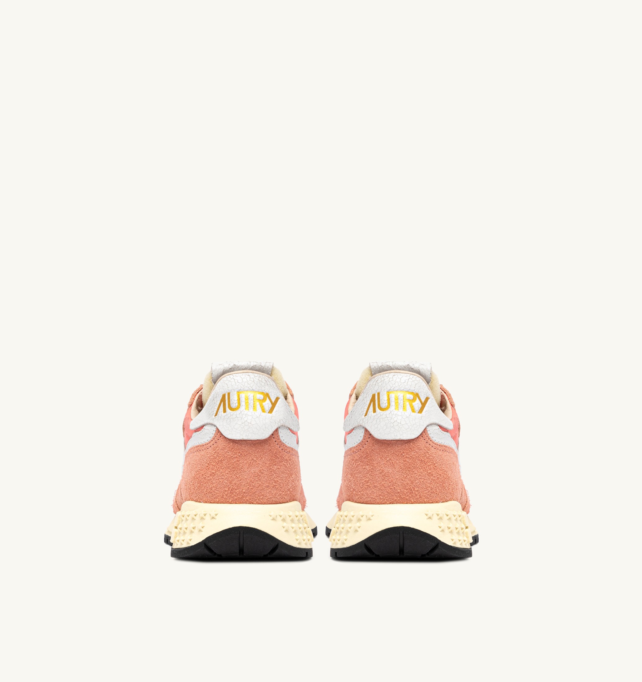 BASKETS REELWIND LOW EN NYLON ET DAIM BLANC ET PEACH PINK