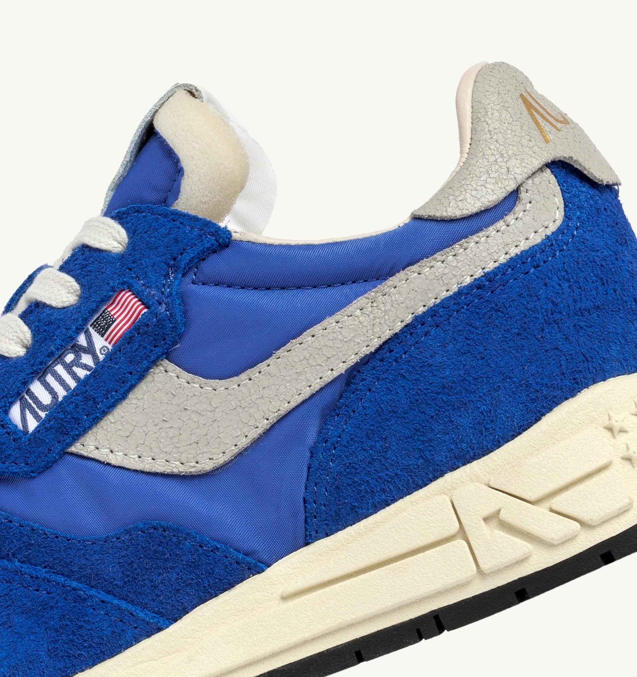 BASKETS REELWIND LOW EN NYLON ET DAIM BLEU