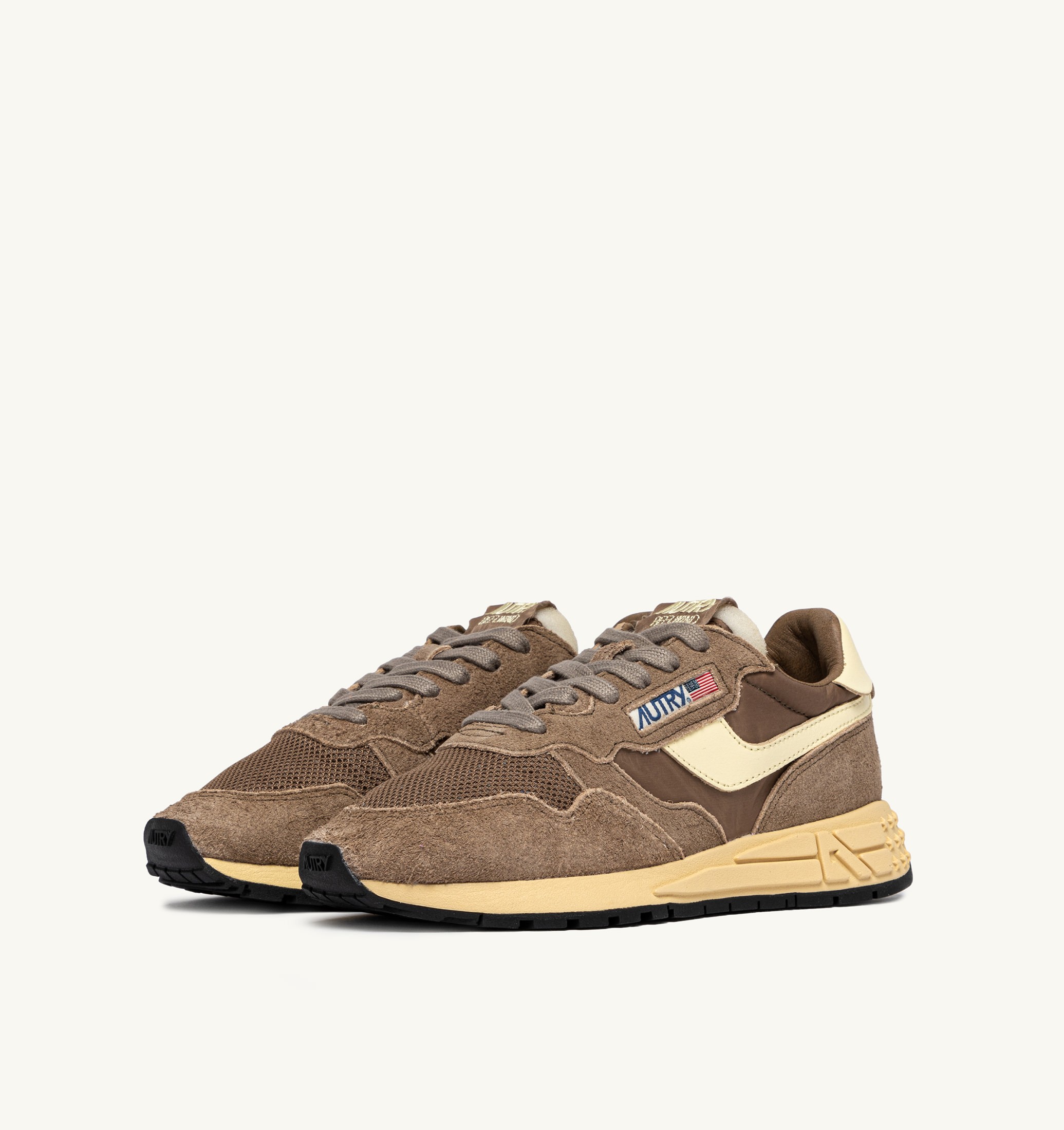 BASKETS REELWIND LOW EN NYLON ET DAIM CROCO ET RUTABAGA