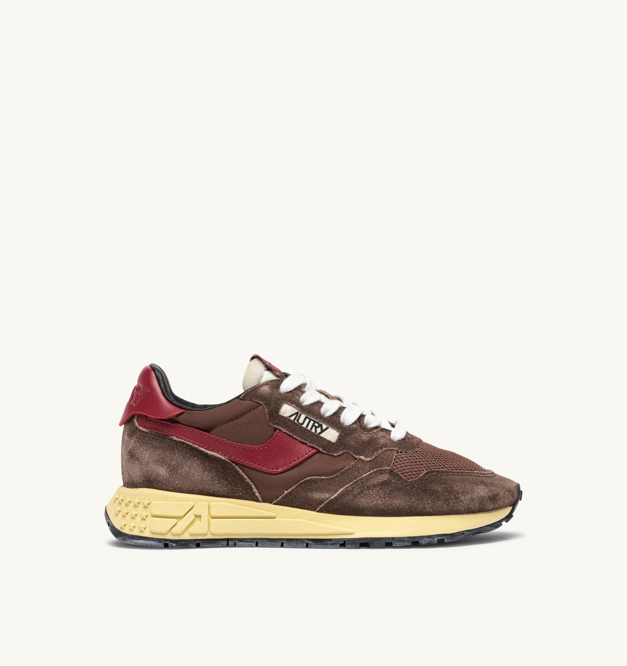 BASKETS REELWIND LOW EN NYLON ET DAIM COFFEE SUGAR ET DEEP CLARET