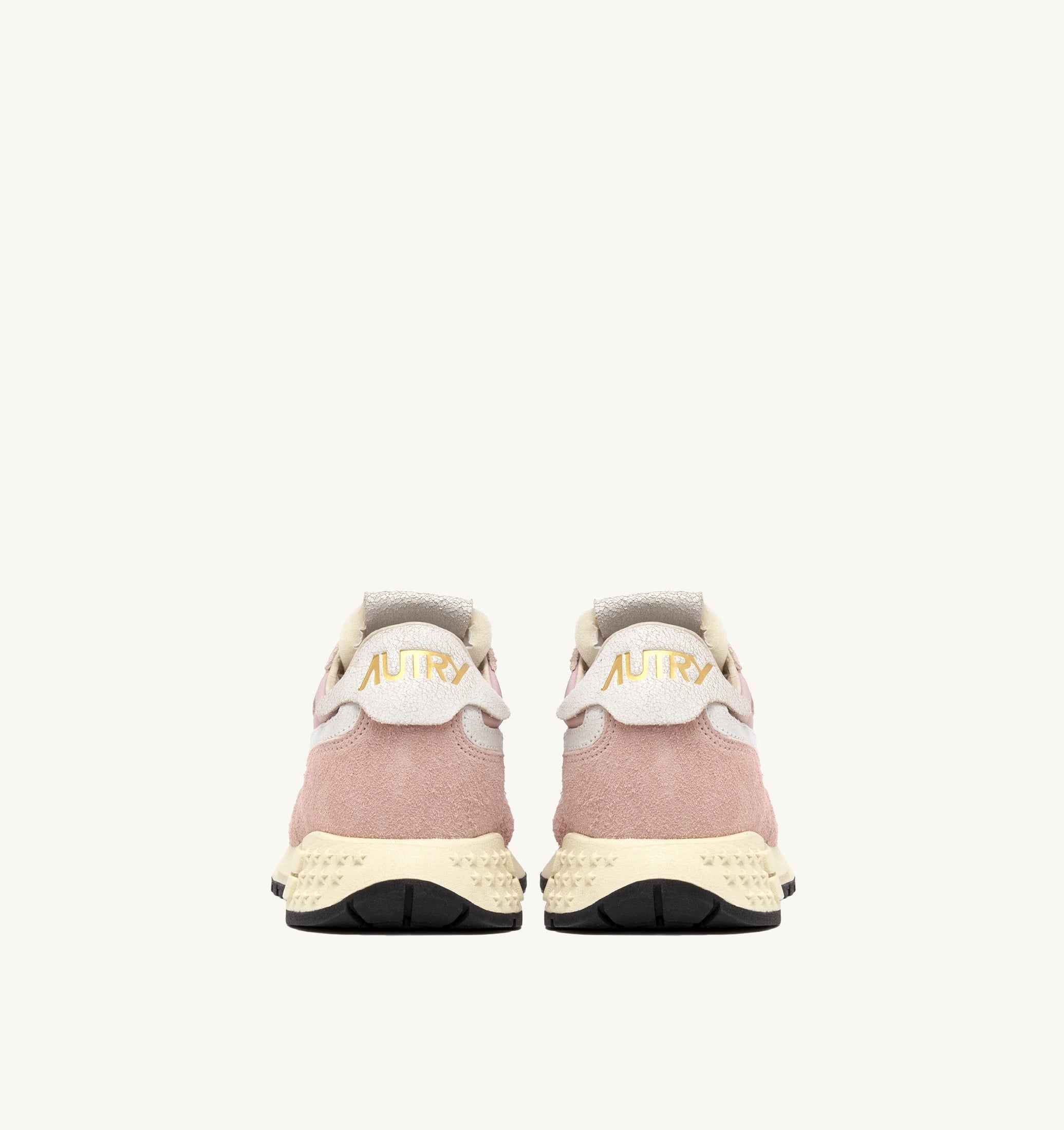 BASKETS REELWIND LOW EN NYLON ET DAIM COLORIS BLANC ET POWDER PINK