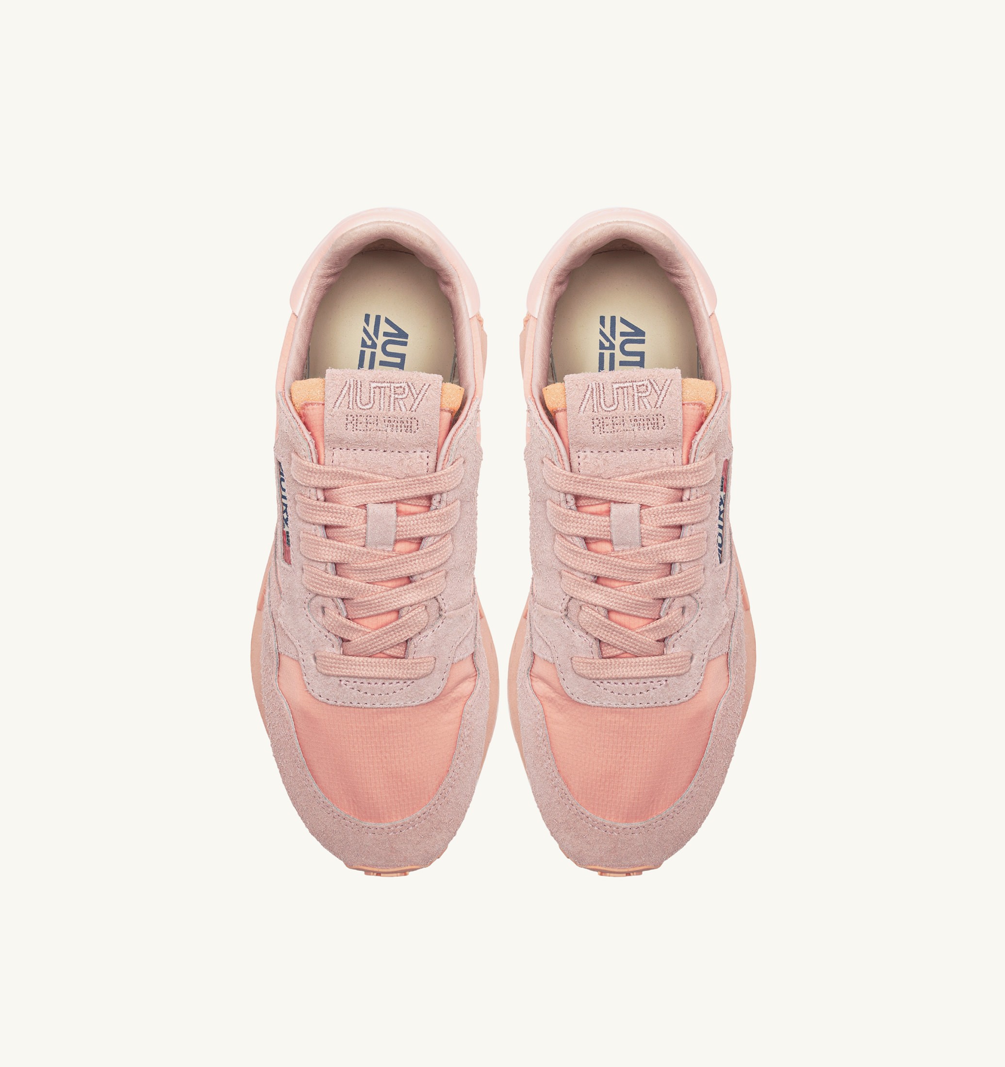 BASKETS REELWIND LOW EN NYLON ET DAIM CREOLE PINK