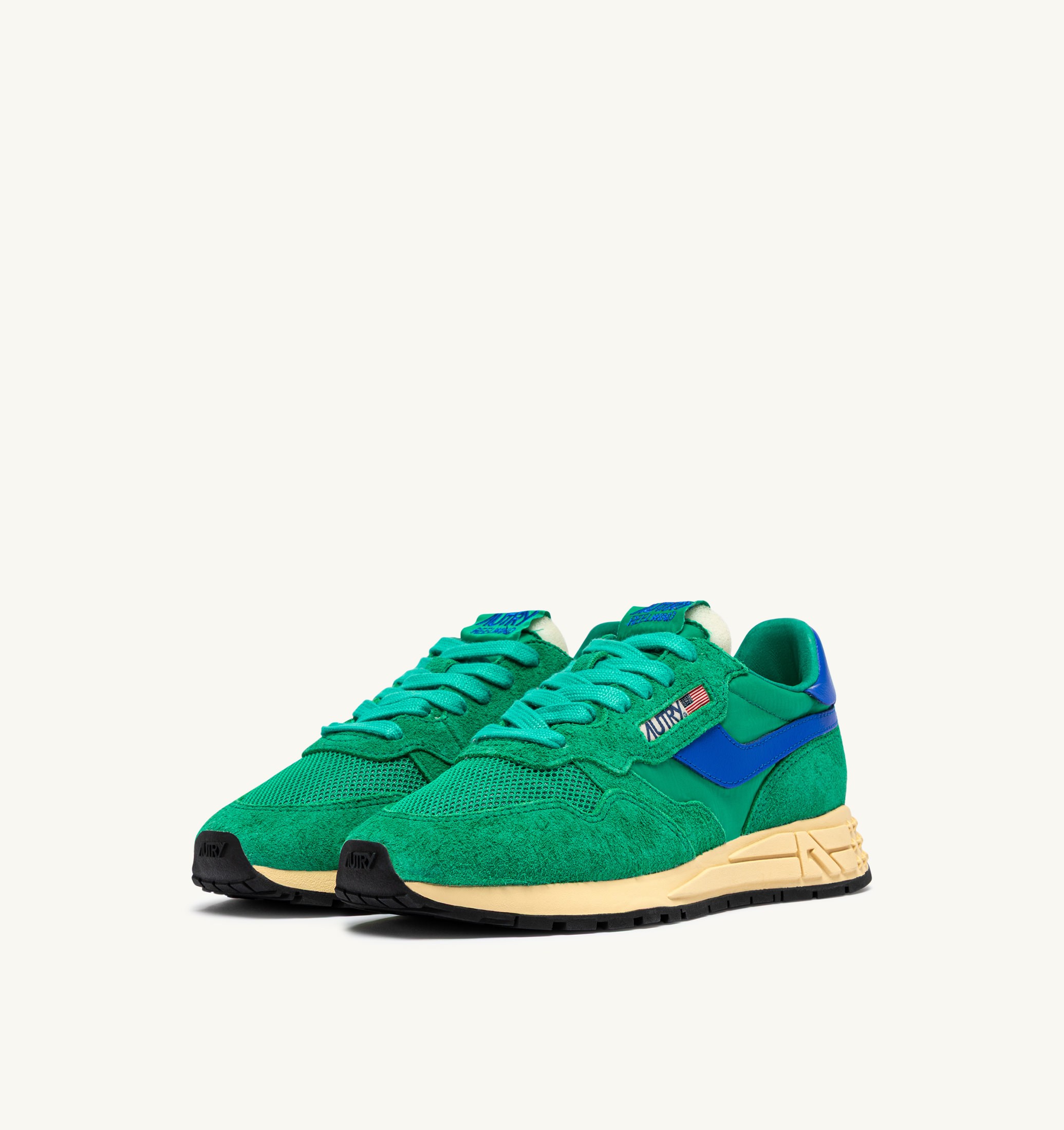 BASKETS REELWIND LOW EN NYLON ET DAIM EMERALD ET DAZZLING BLUE