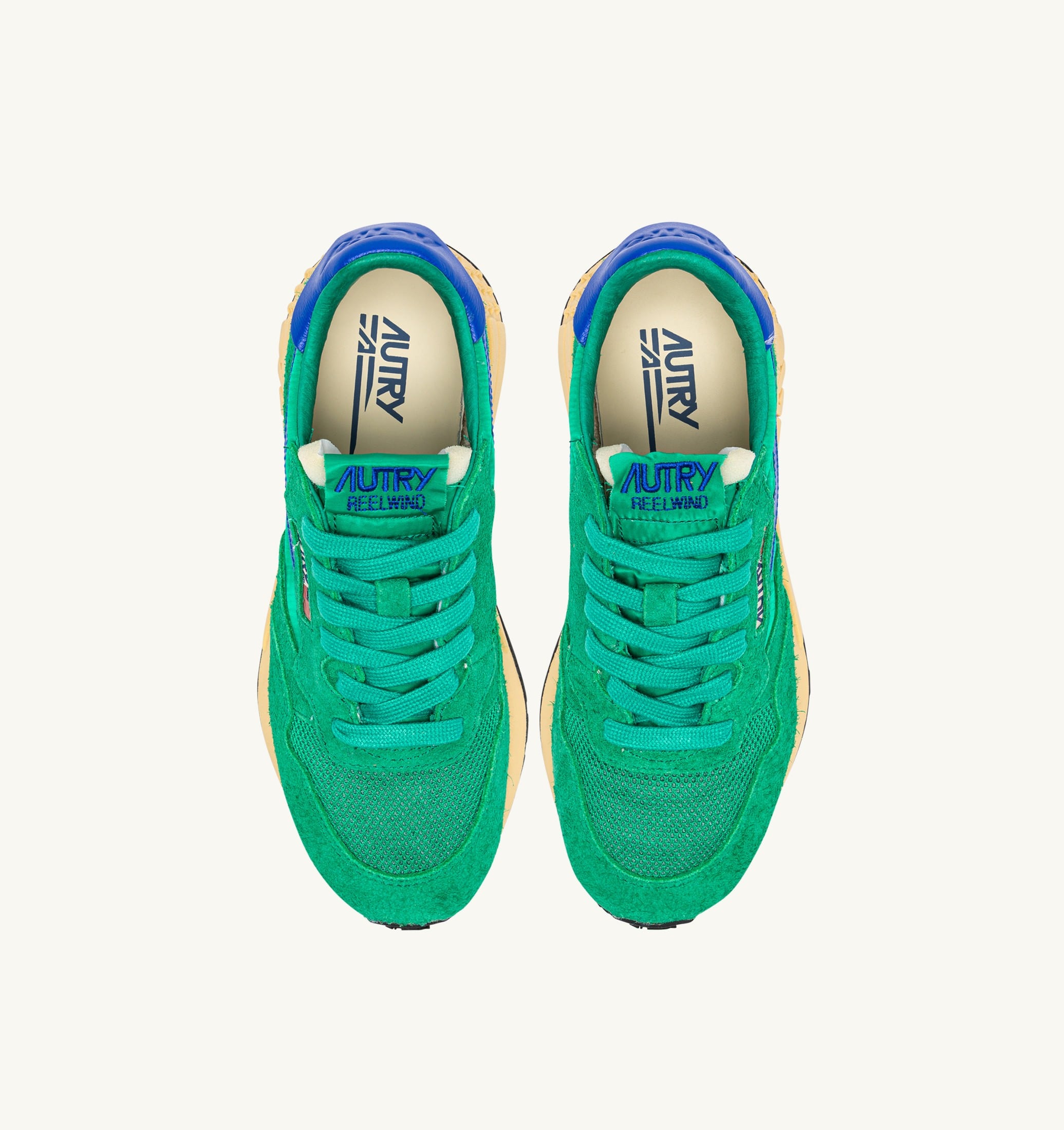 BASKETS REELWIND LOW EN NYLON ET DAIM EMERALD ET DAZZLING BLUE