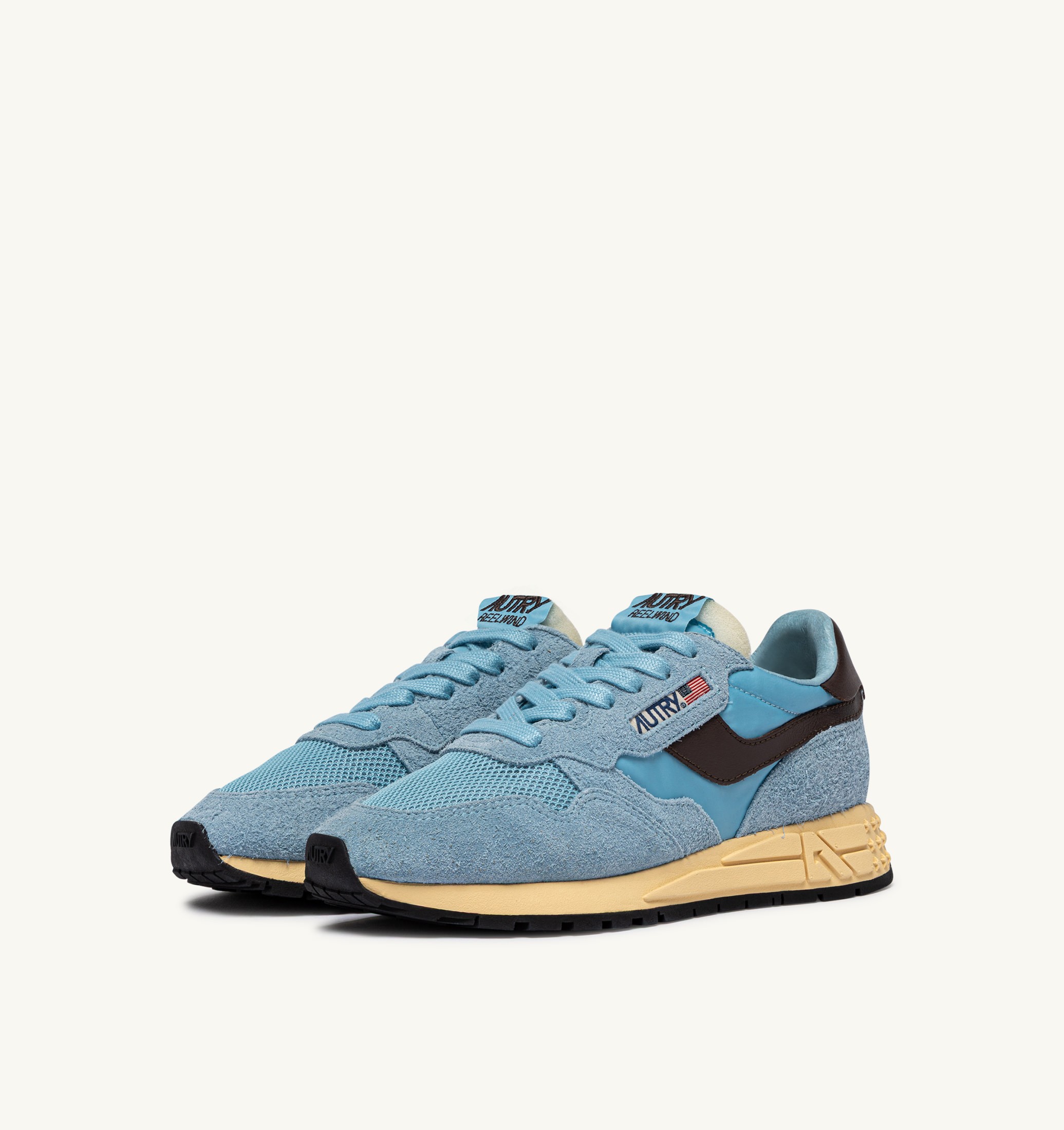 BASKETS REELWIND LOW EN NYLON ET DAIM FORGET ME NOT ET BRACKEN