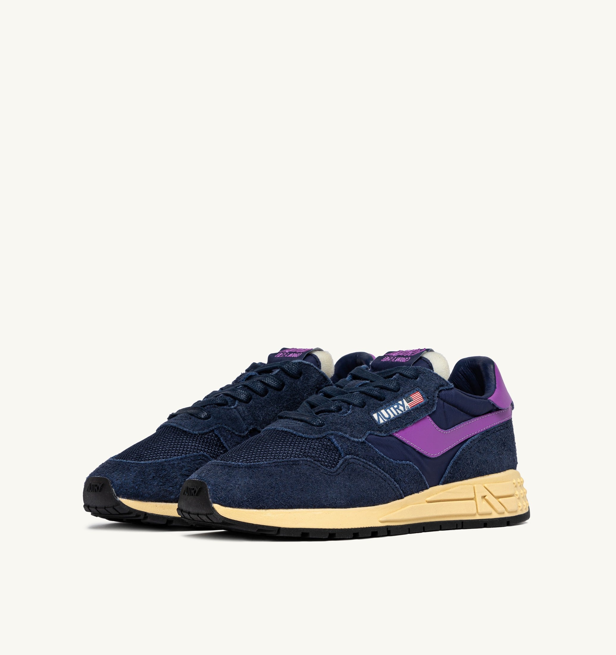 BASKETS REELWIND LOW EN NYLON ET DAIM NAVY ET DEWBERRY