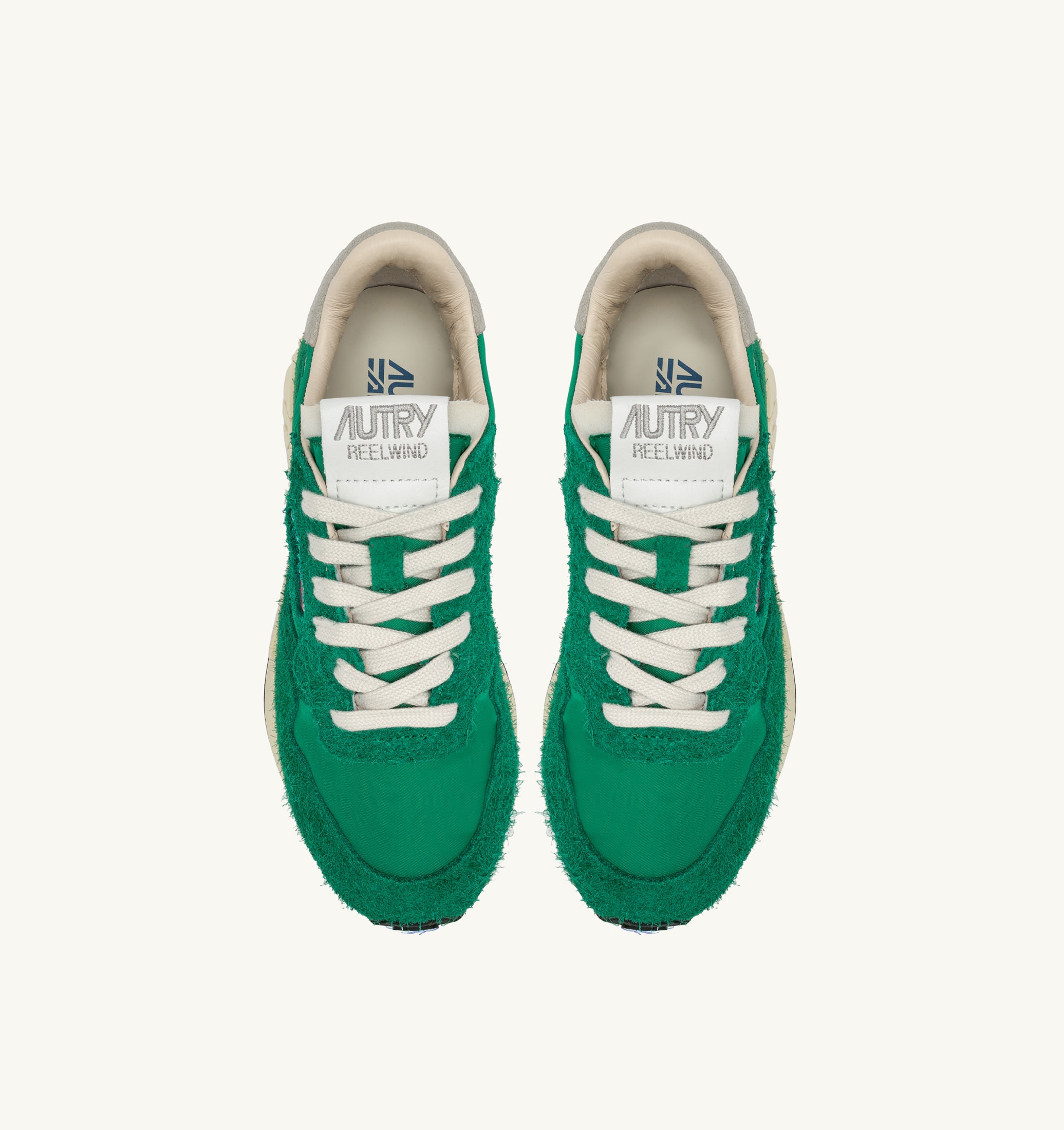 BASKETS REELWIND LOW EN NYLON ET DAIM VERT