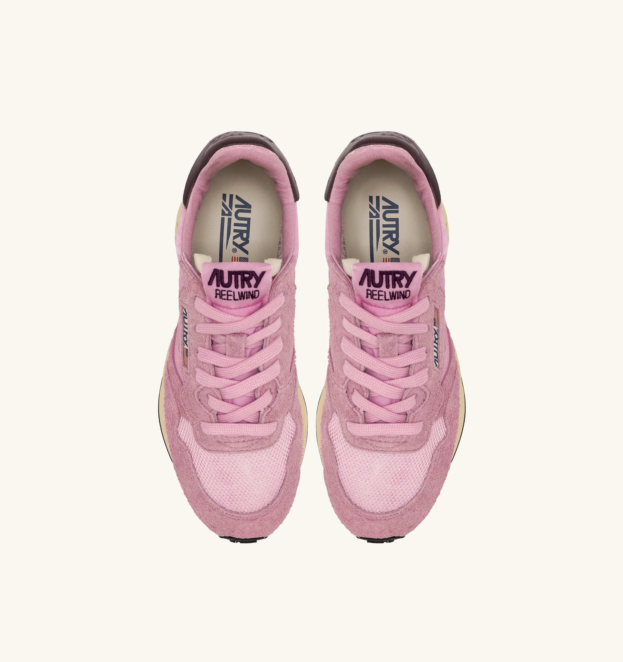 BASKETS REELWIND LOW EN DAIM ET NYLON ROSEATE ET ROSE