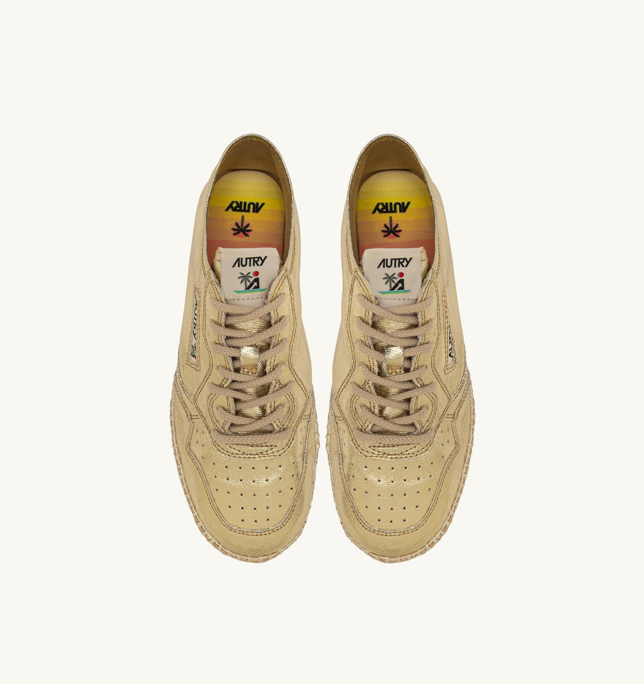 ESPADRILLES SANDY EN TOILE GOLD
