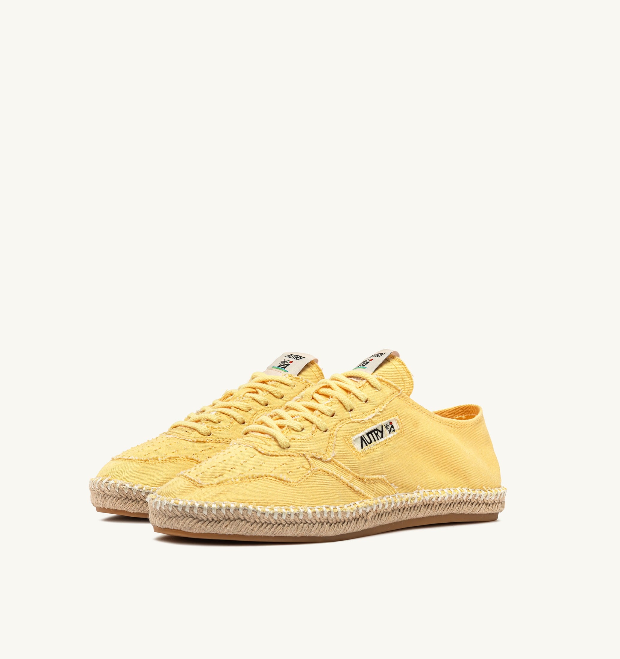 ESPADRILLES SANDY EN TOILE PASTEL YELLOW