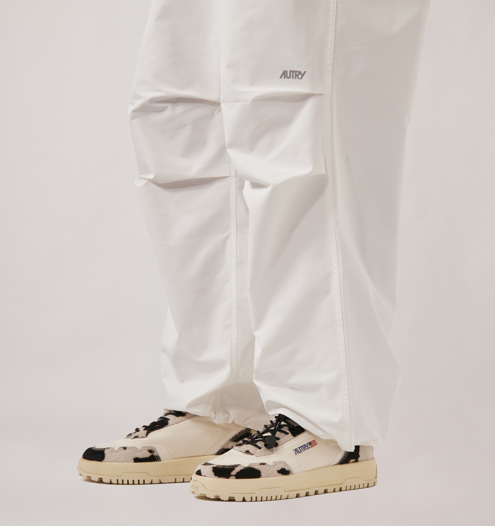 BASKETS WILDPACE LOW EN CORDURA ET CUIR MARSHMALLOW ET COW